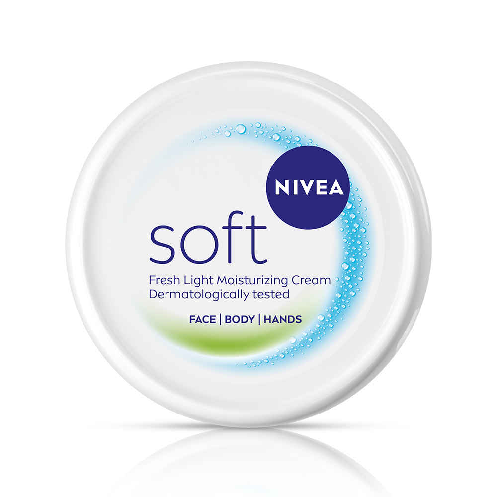 Buy Nivea Soft Moisturizing Cream, Lightweight Non-Sticky Daily Moisturizer with 72Hr Hydration, Vitamin E & Jojoba Oil | Hydrating Face, Body & Hand Cream for Dry to Normal Skin, Soft Glowing Skin - 100 ml - Purplle