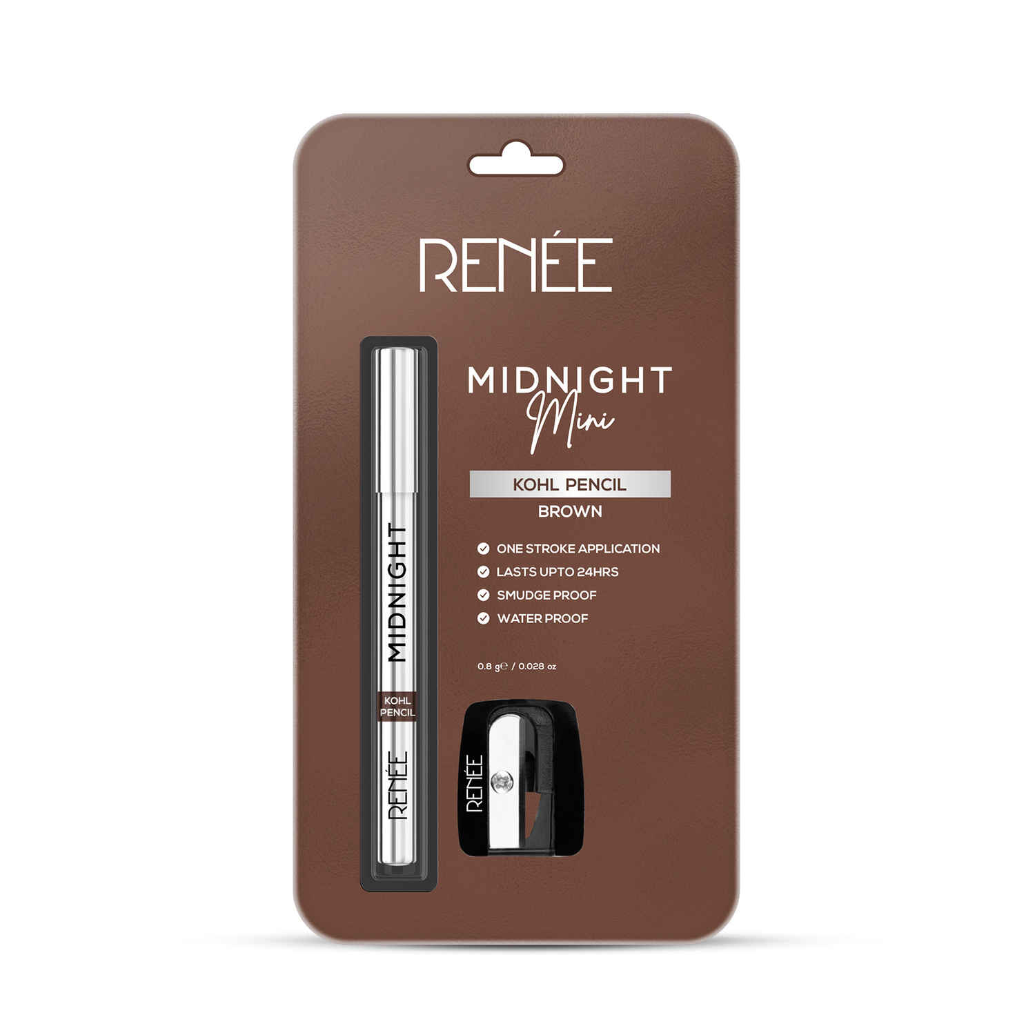 Buy Renee Midnight Mini Kohl Pencil - Brown (0.8 gm) - Purplle
