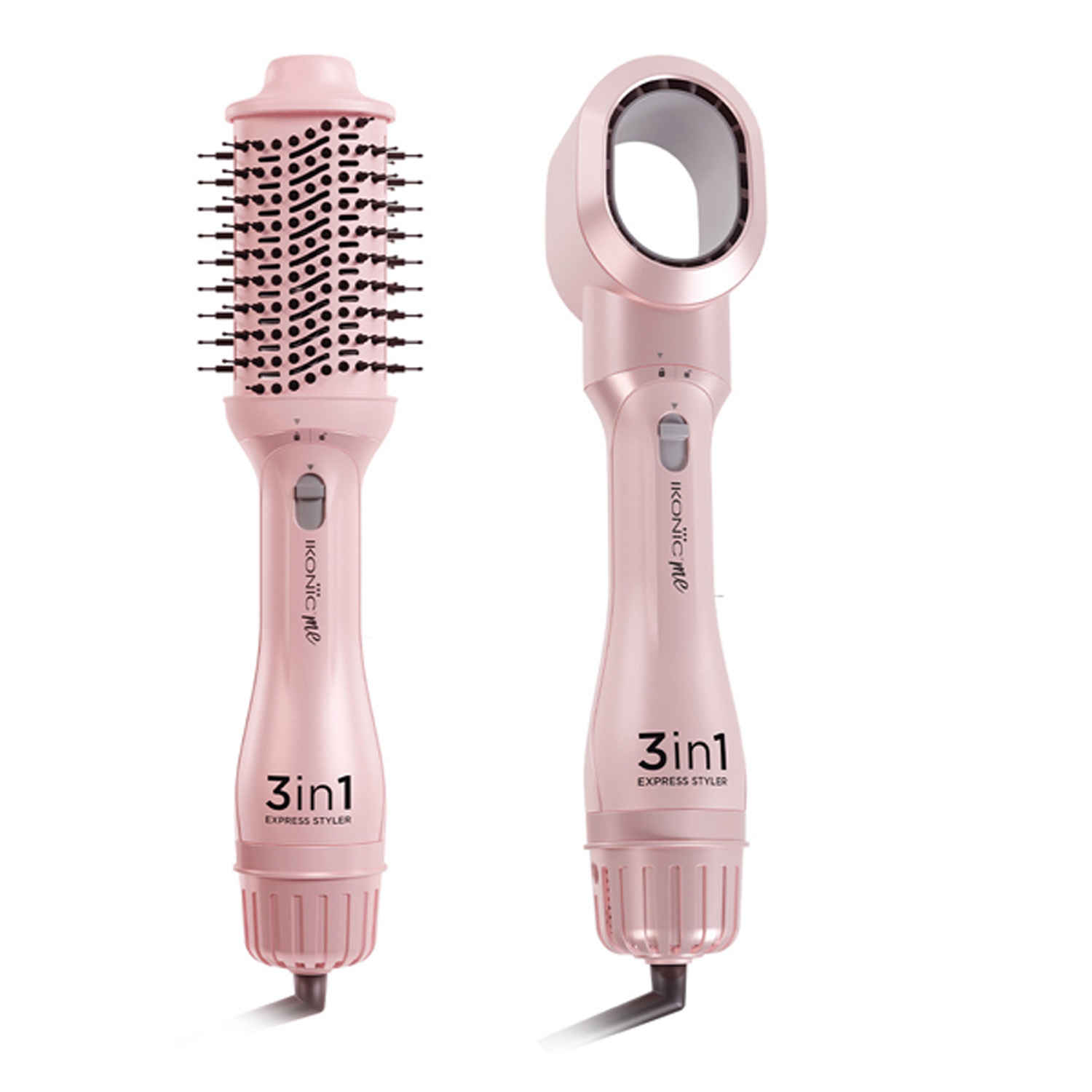 Buy IKONIC PROFESSIONAL 3 In 1 Express Styler - Pink | Hair Dryer Hair Straightener Volumizer Blow Dryer Styling Tool,1200 Watt, Pink For Women 2 pc - Purplle