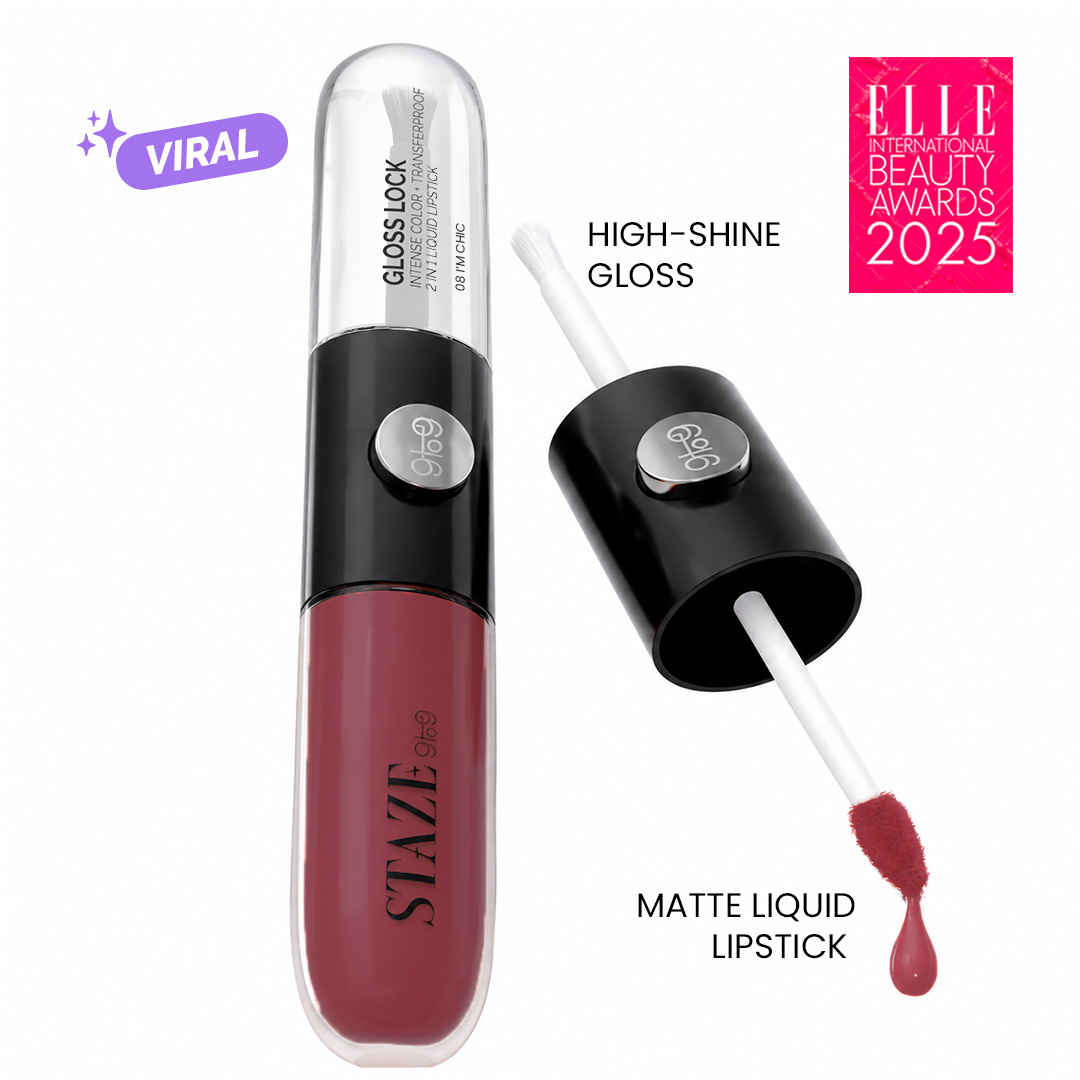 Buy Staze Gloss Lock 2-in-1 Matte Liquid Lipstick + High-Shine Gloss | Long-Lasting |07 I'm Dreamy (7 gm) - Purplle
