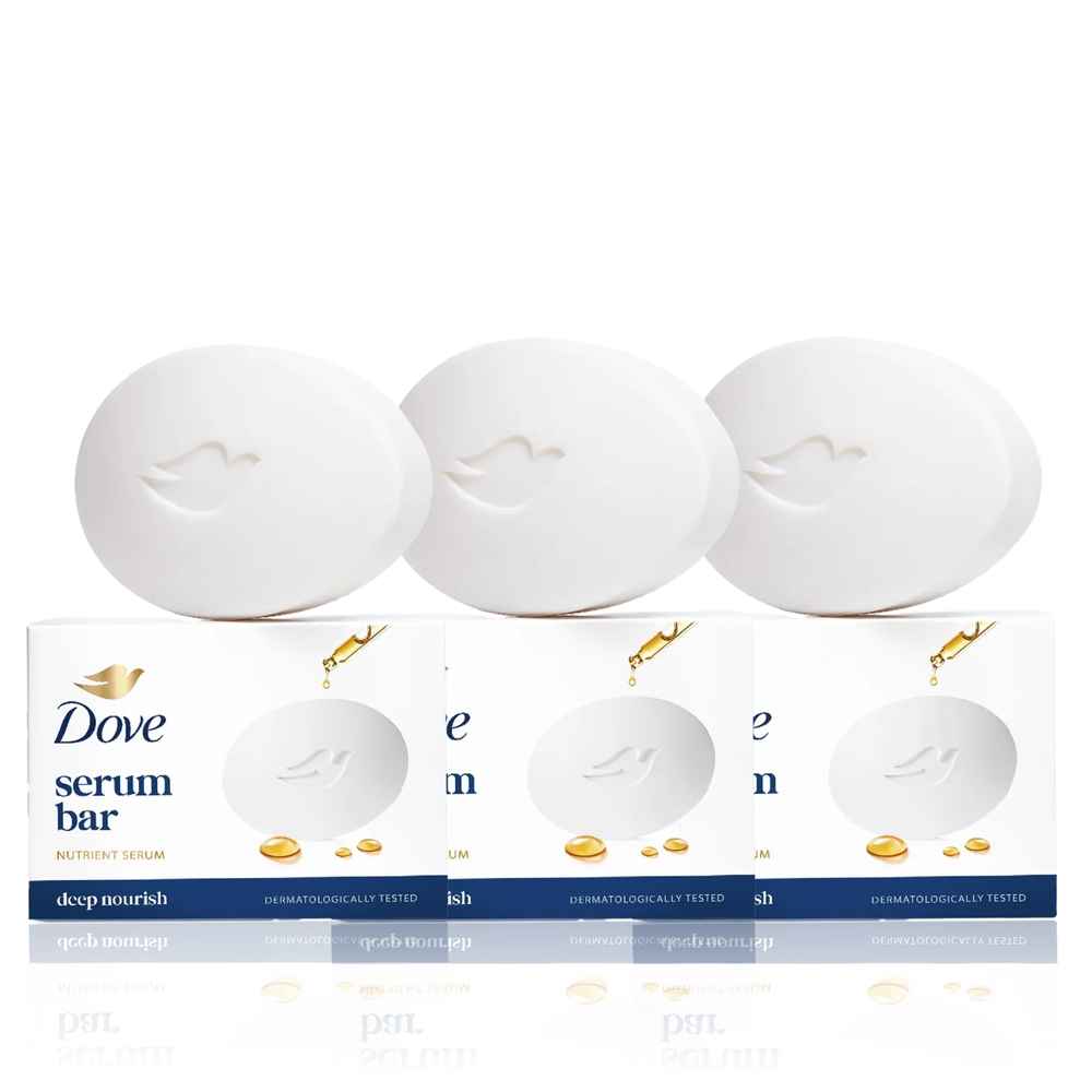 Buy Dove Serum Beauty Bar - Soft Smooth Moisturised Skin 125 gm (Buy 4 Get 1 Free) (Pack of 3) - Purplle