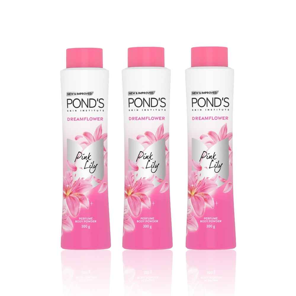 Buy Ponds Dreamflower Fragrant Talc with Pink Lily 300 gms (Pack of 3) - Purplle