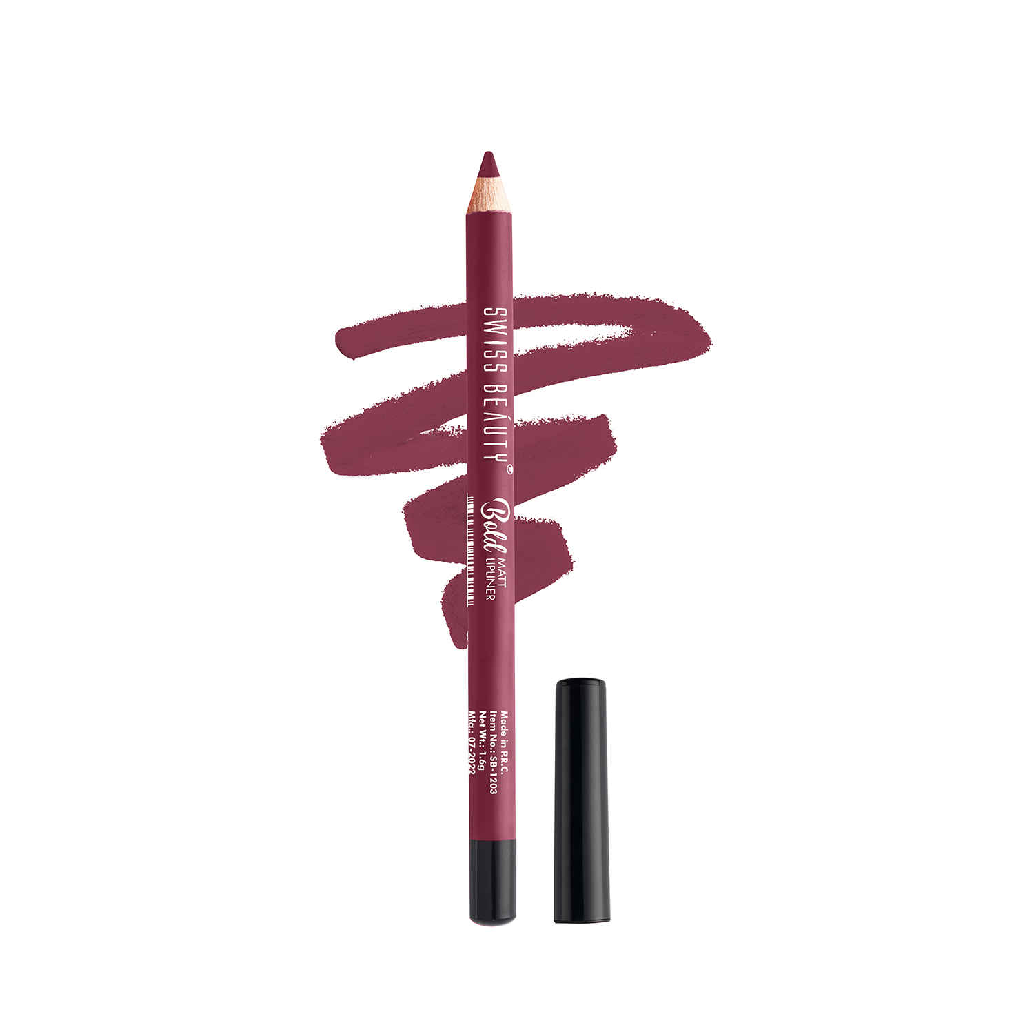 Buy Swiss Beauty Bold Matt Lip Liner Pencil - Purple ( 1.6 gm ) - Purplle
