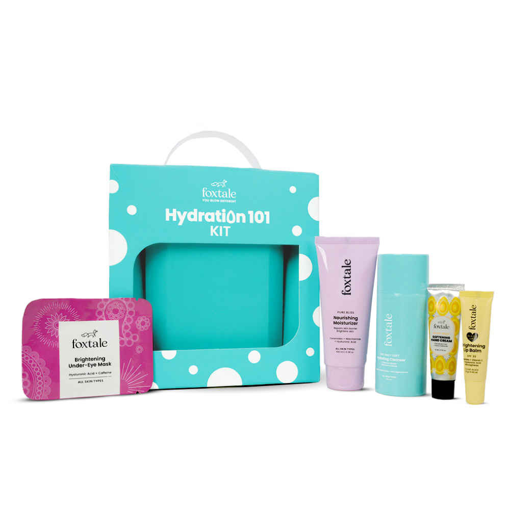 Buy Foxtale Hydration 101 Kit – Deep Hydration & Glow for Skin, Lips & Eyes Pack of 5 - Purplle
