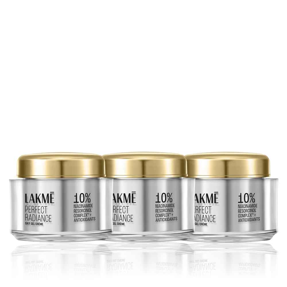 Buy Lakme Perfect Radiance Day Gel Creme with 10% Niacinamide Resorcinol Complex & Antioxidants 28 gm (Pack of 3) - Purplle