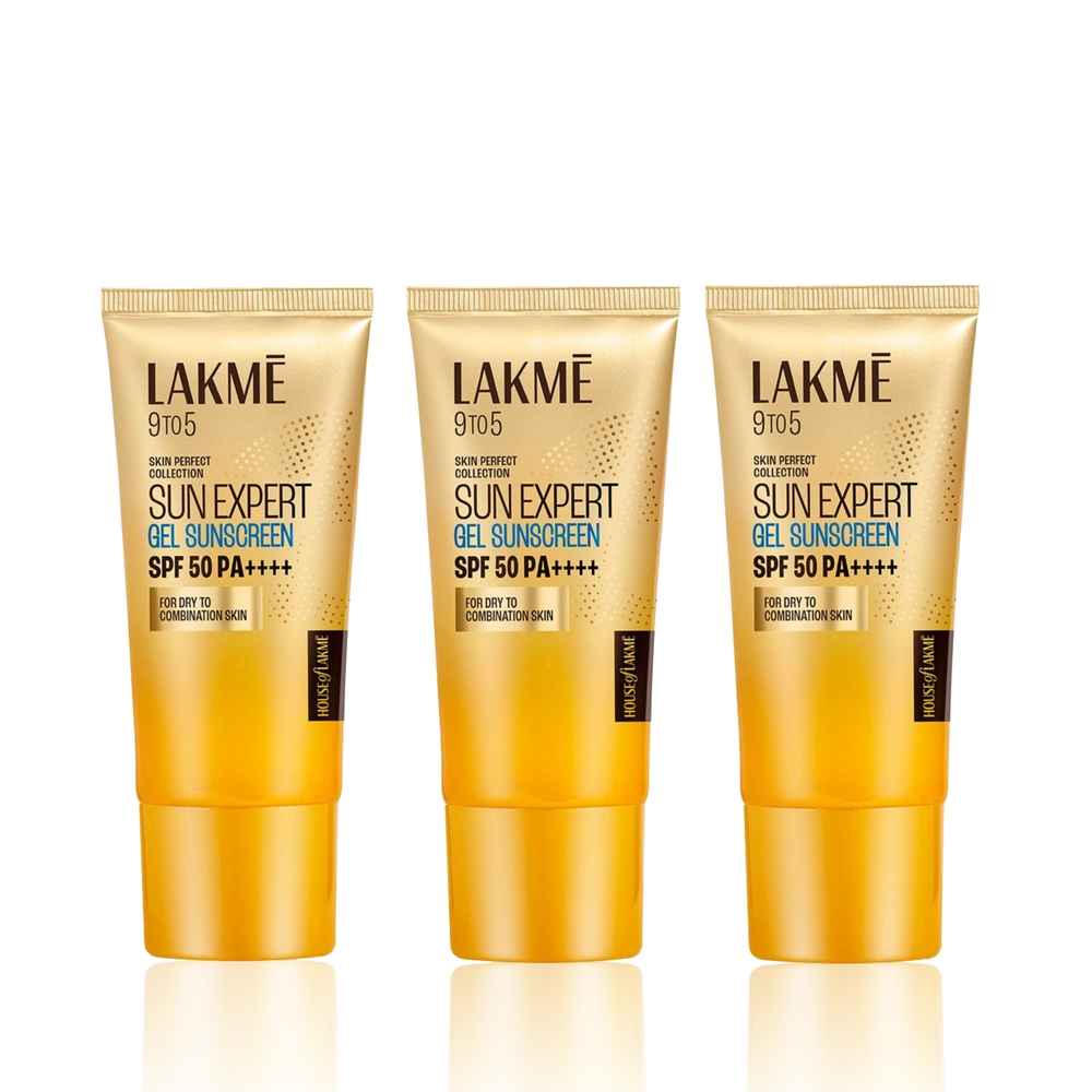 Buy Lakme Water Light Gel In-Vivo tested SPF 50 PA++++ Sunscreen with Niacinamide For Oily Skin 50 gm (Pack of 3) - Purplle