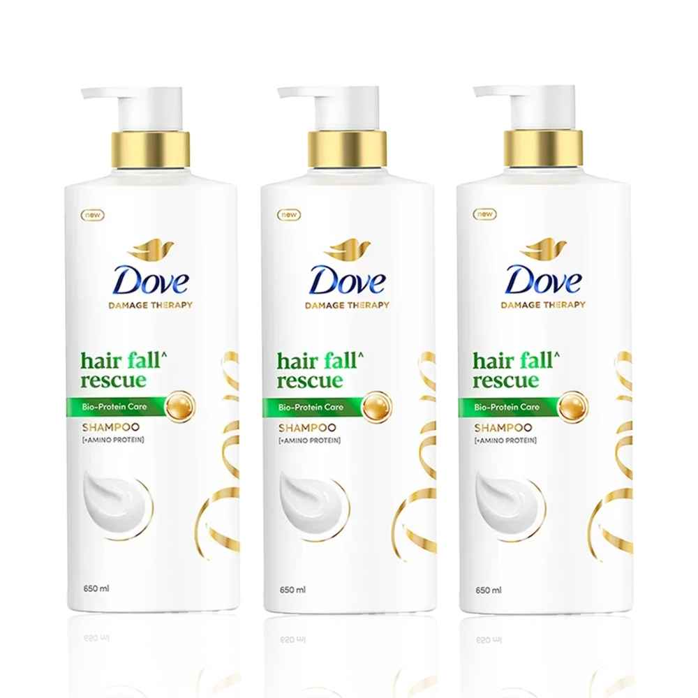 Buy Dove Hair Fall Rescue Shampoo ( 650 ml ) (Pack of 3) - Purplle