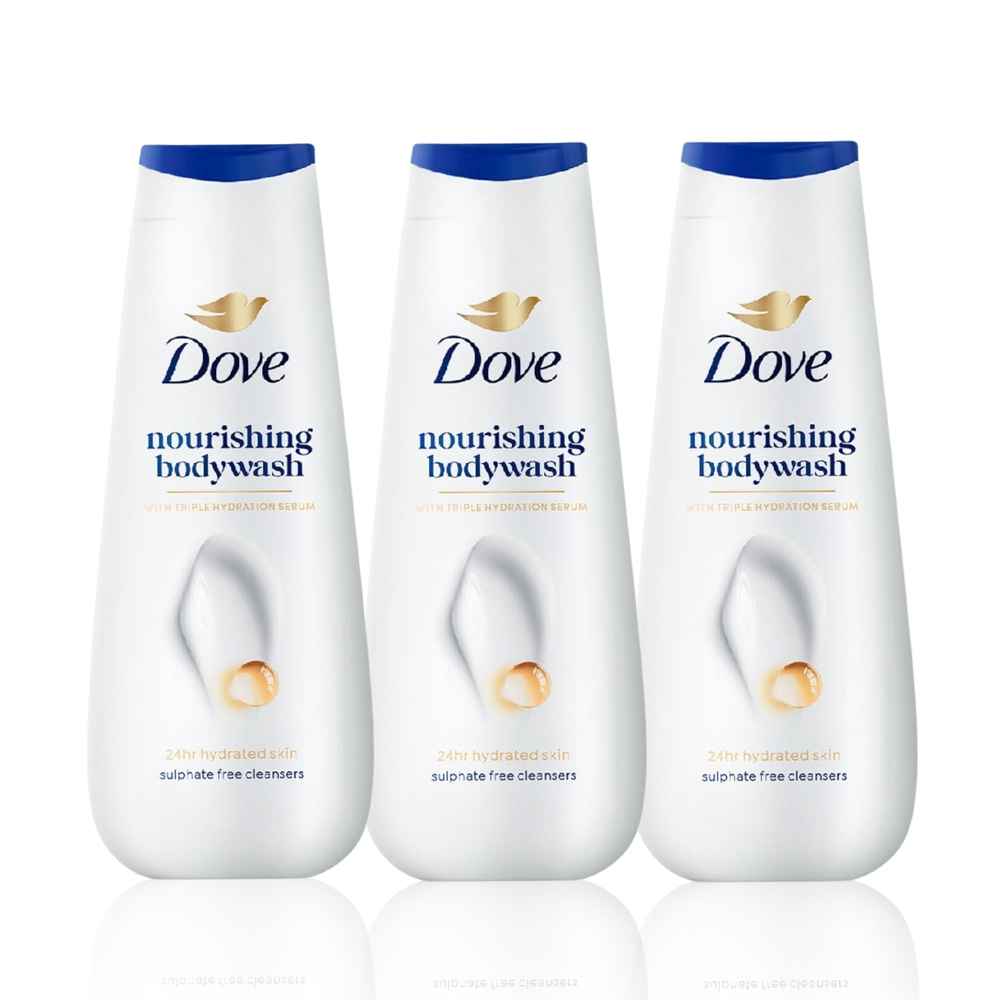 Buy Dove Nourishing Bodywash with Triple Hydration Serum 300 ml (Pack of 3) - Purplle