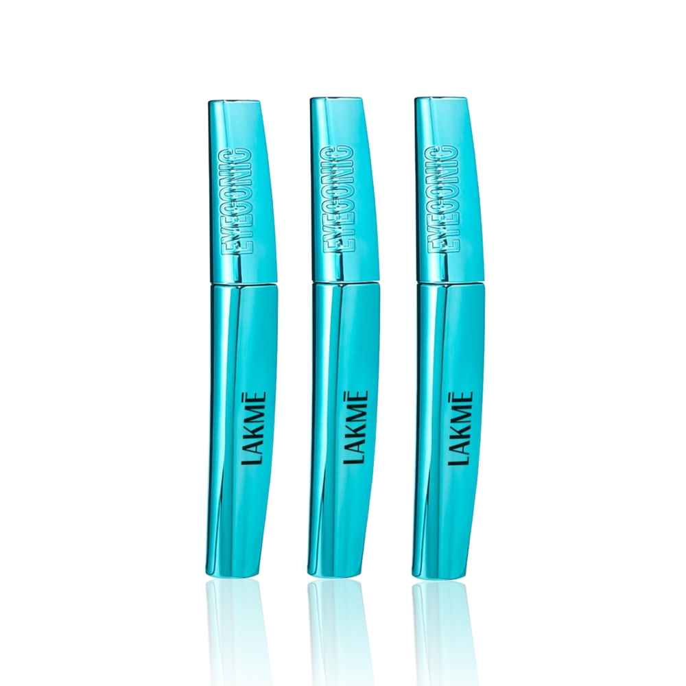 Buy Lakme 9 to 5 Eyeconic Curling Mascara Smudgeproof Waterproof lasts upto 24 Hrs - Black (9 ml) (Pack of 3) - Purplle