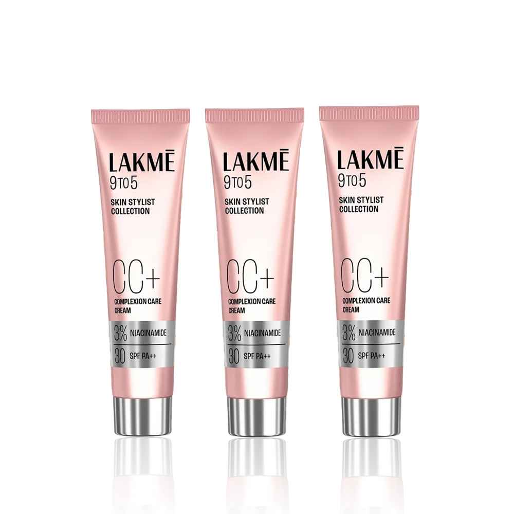 Buy Lakme 9 to 5 Complexion Care Face Cream | Enhances Glow | Tinted Moisturiser | Beige | 30 gm (Pack of 3) - Purplle