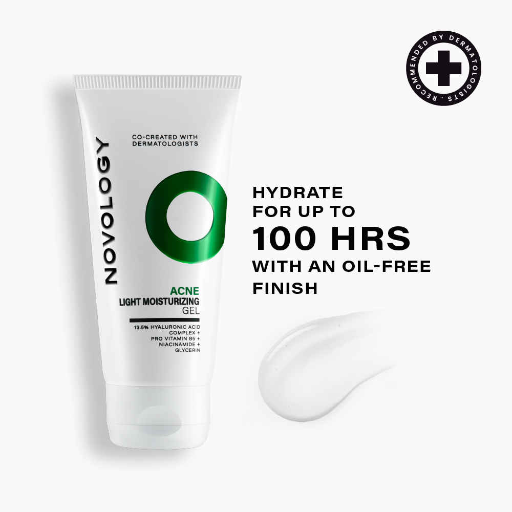 Buy Novology Acne Light Moisturizing Gel for Oily, Acne Prone Skin | Upto 100 hours of Hydration| (50 gm) - Purplle