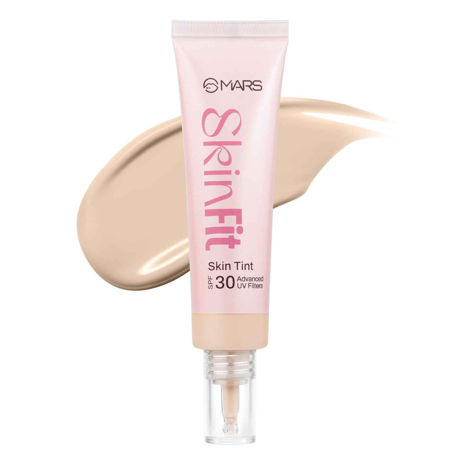Buy MARS Skinfit Skin Tint Foundation with SPF 30 | Lightweight & Soft Glow with Hyaluronic Acid | Buildable Coverage | Demi Matte Finish | Everyday Hydrating | (03-PORCELAIN) (30 ml) - Purplle