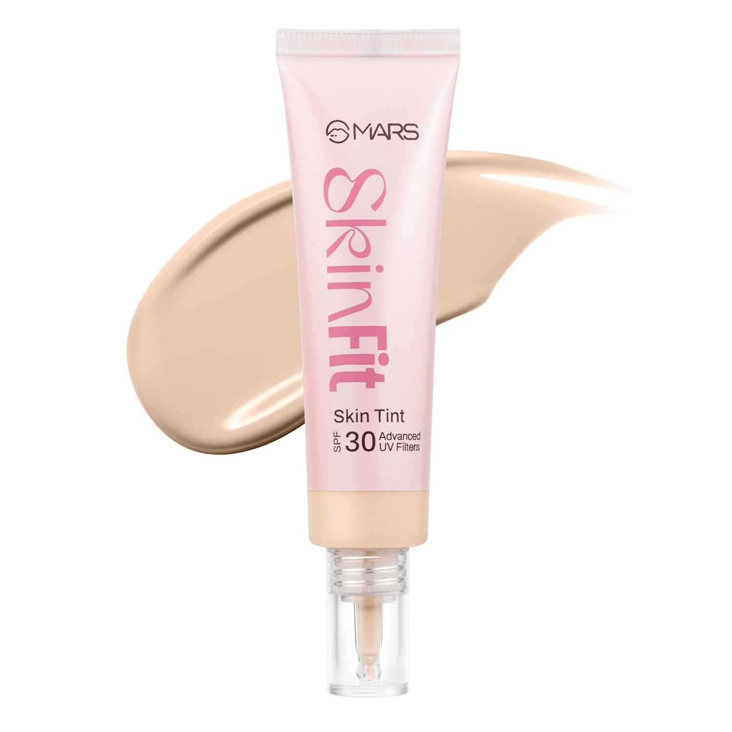 Buy MARS Skinfit Skin Tint Foundation with SPF 30 | Lightweight & Soft Glow with Hyaluronic Acid | Buildable Coverage | Demi Matte Finish | Everyday Hydrating | (04-CUSTARD) (30 ml) - Purplle