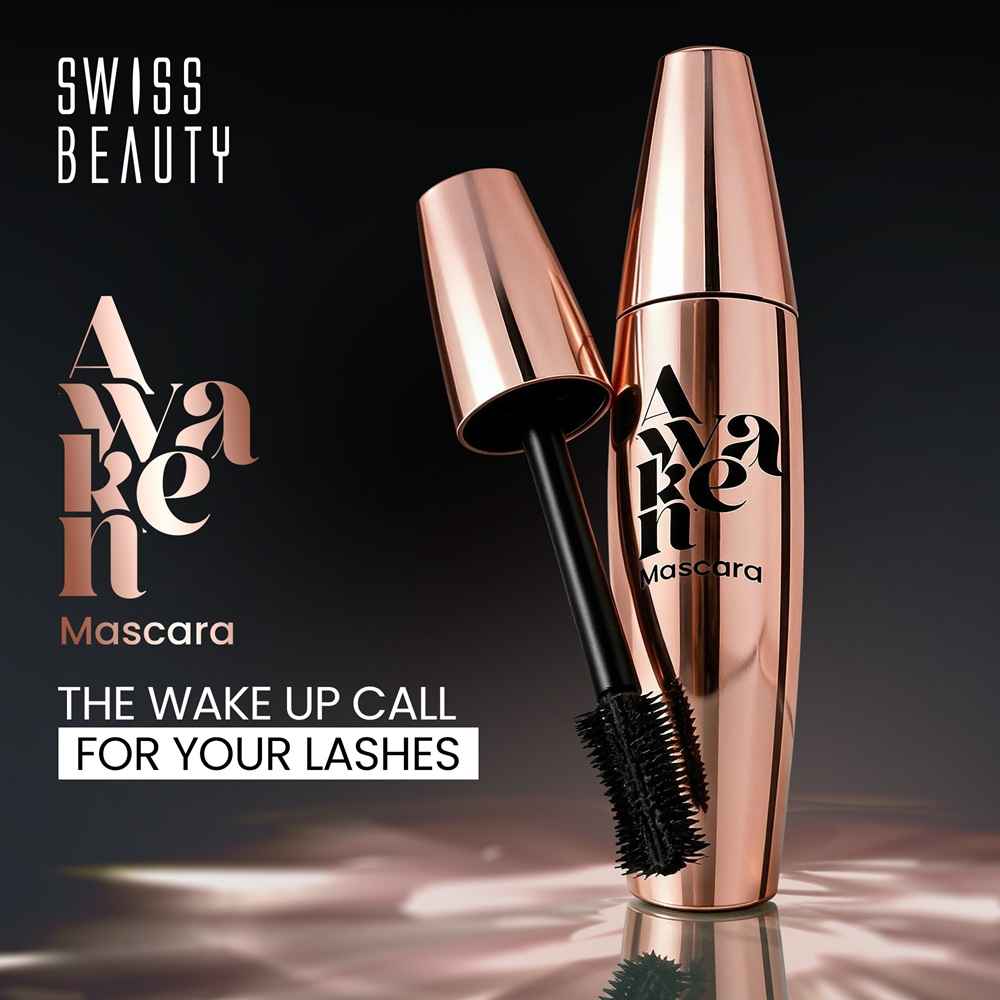 Buy Swiss Beauty Awaken Waterproof 3X Volume Mascara - with Argan Oil (12 ml) - Purplle