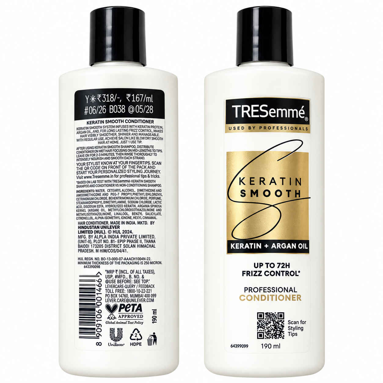 Buy Tresemme Keratin Smooth Conditioner (190 ml) - Purplle