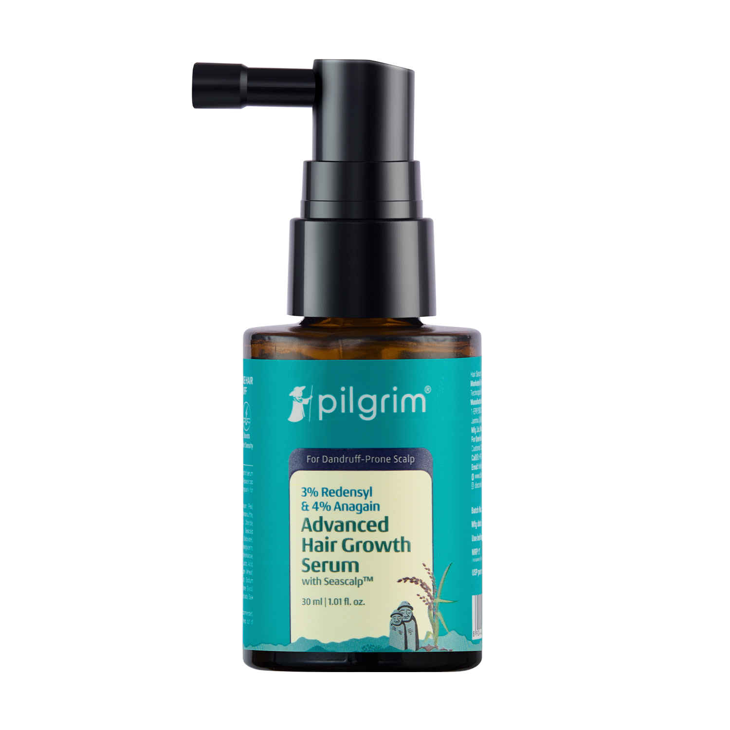 Buy Pilgrim 3% Redensyl & 4% Anagain Advanced Hair Growth Serum For Dandruff-Prone Scalp (30 ml) - Purplle