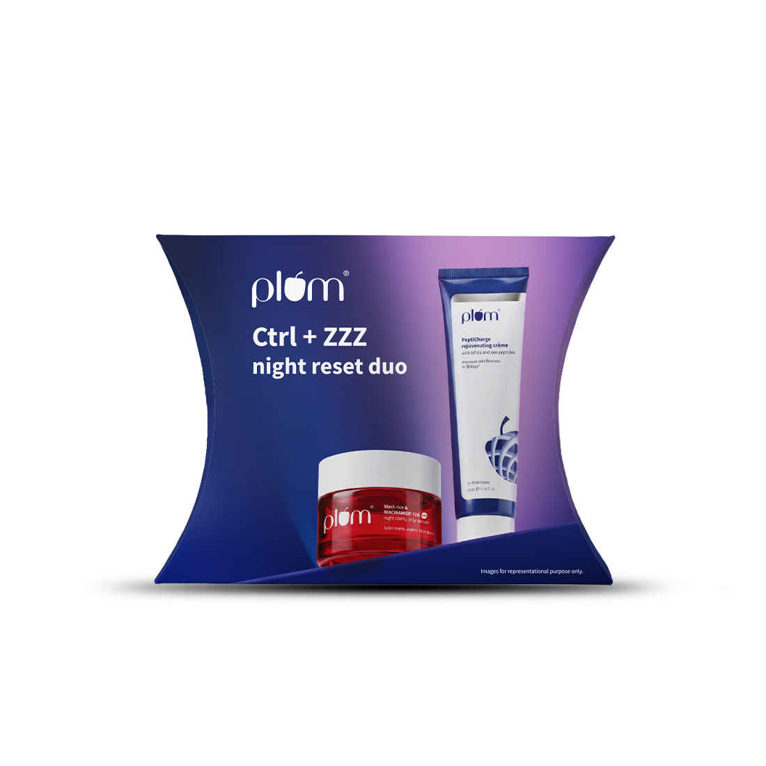 Buy Plum CTRL + ZZZ Night Reset serum & Moisturizer Duo (20 ml) - Purplle