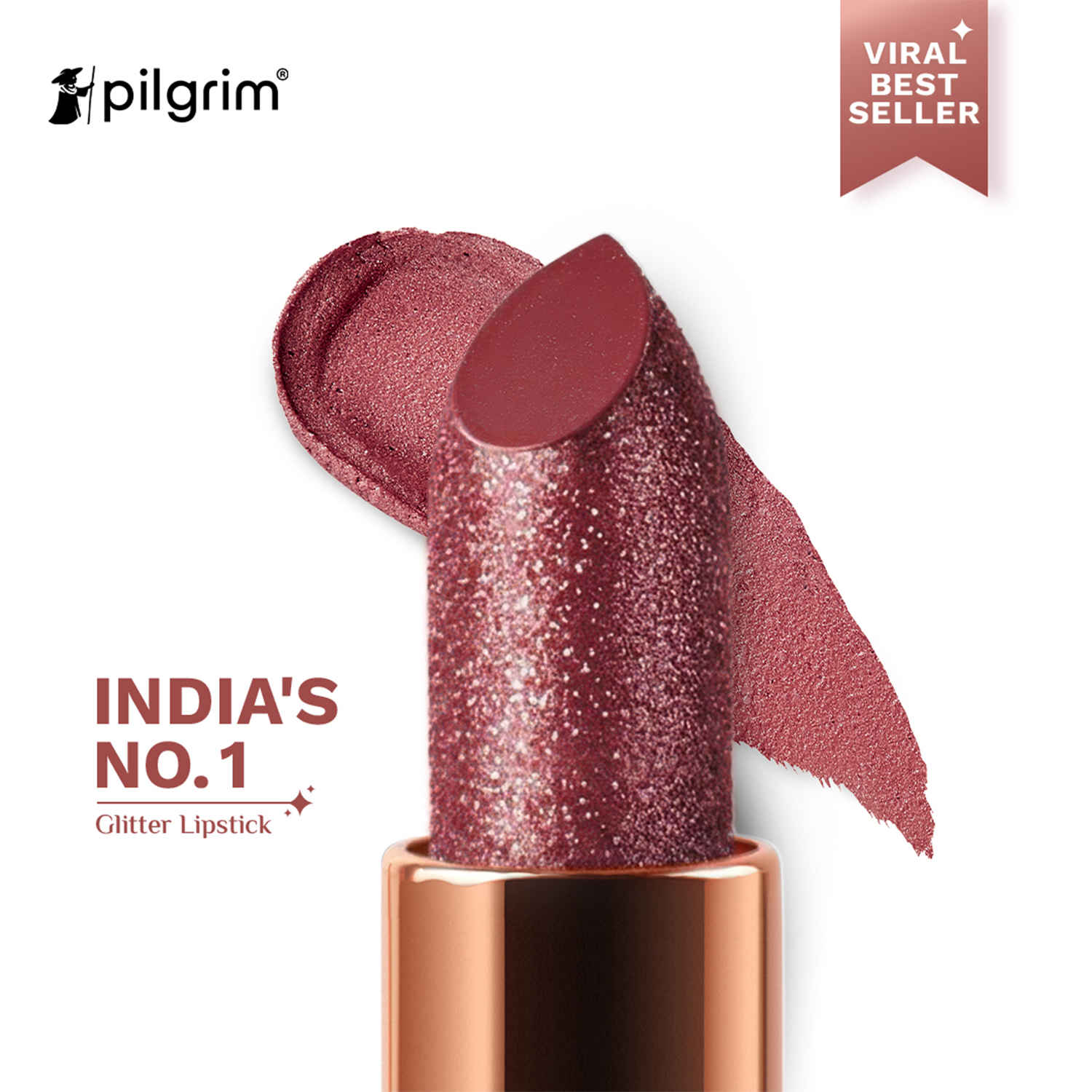 Buy Pilgrim Glitter Lipstick Arabian Nites-04 Luxurious 3-D Glitter Formula With Matte Finish (4.2 gm) - Purplle