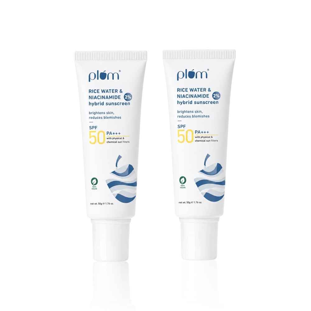 Buy Plum 2% Niacinamide Sunscreen SPF 50 PA+++ (50 gm) - Set Of 2 - Purplle