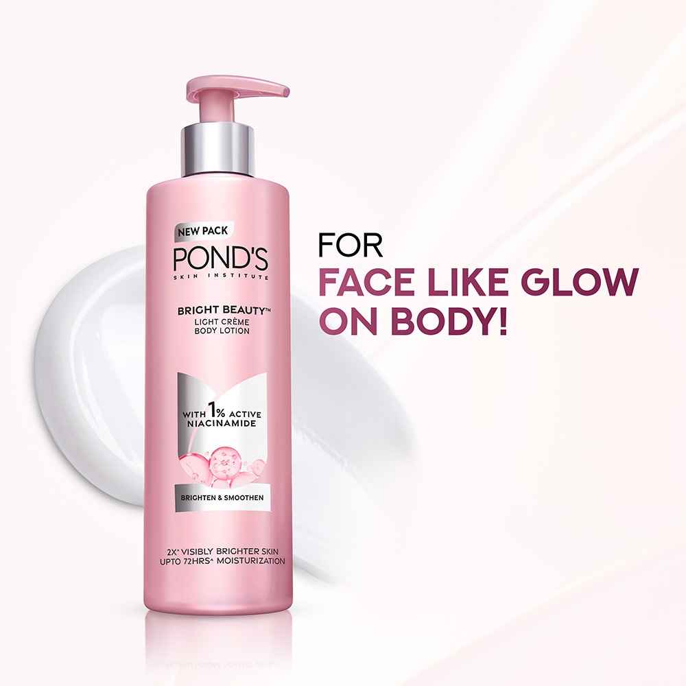 Buy Ponds Bright Beauty Light Creme Body Lotion For Smooth & Bright skin, 400 ml - Purplle
