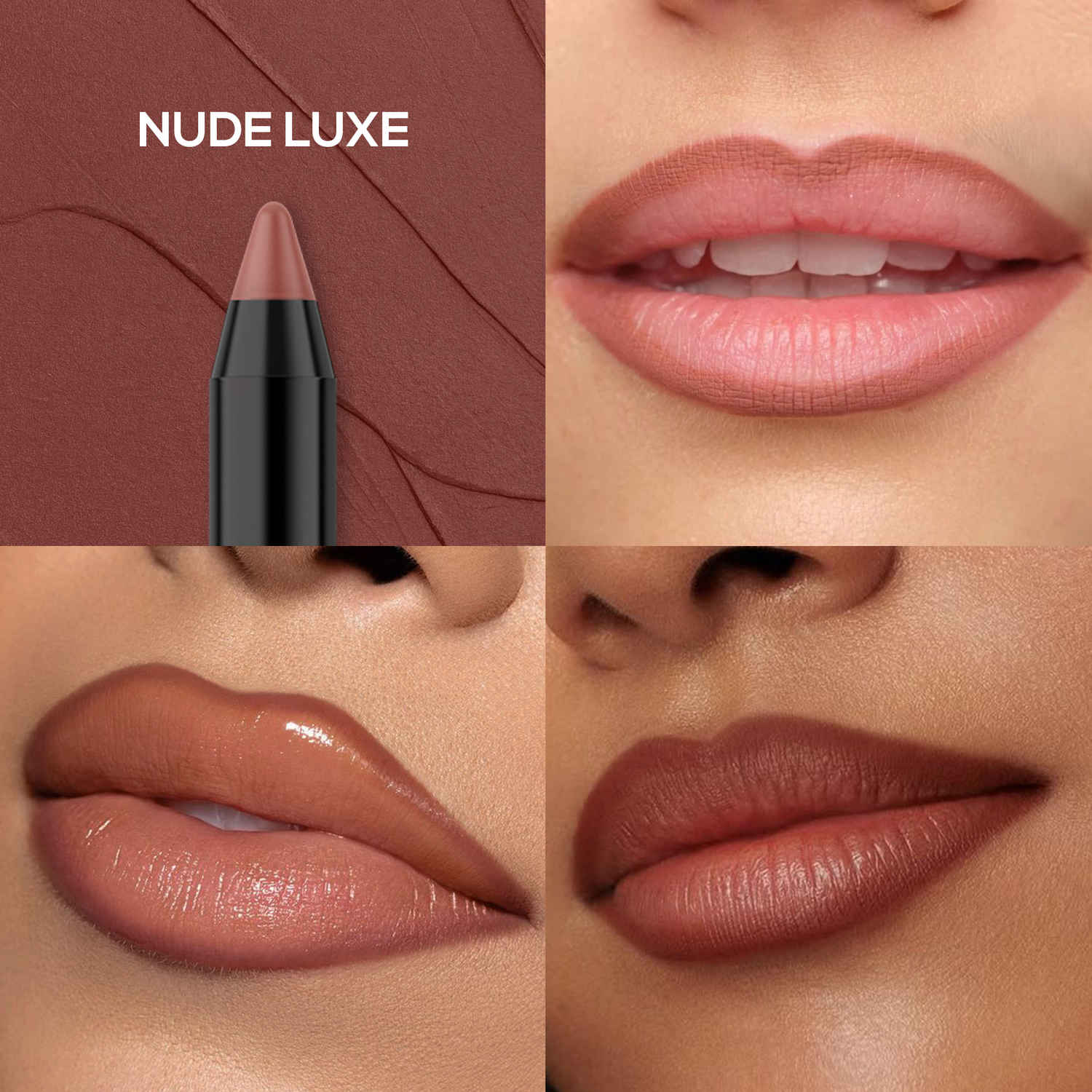 Buy RENEE Stay Sharp Lip Liner - Creamy, Matte Lip Liner, Rich Pigment | Waterproof & Smudge-Resistant, Non-Drying & Long-Lasting | Easy Glide, One-Swipe Application | Nude Luxe | (1.4 gm ) - Purplle