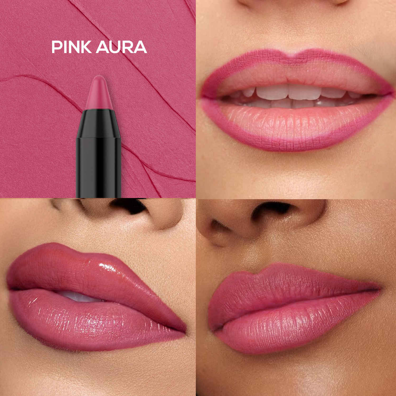 Buy RENEE Stay Sharp Matte Lip Liner | Creamy, Rich Pigment, Waterproof & Smudge-Resistant- Pink Aura (1.4 gm) - Purplle