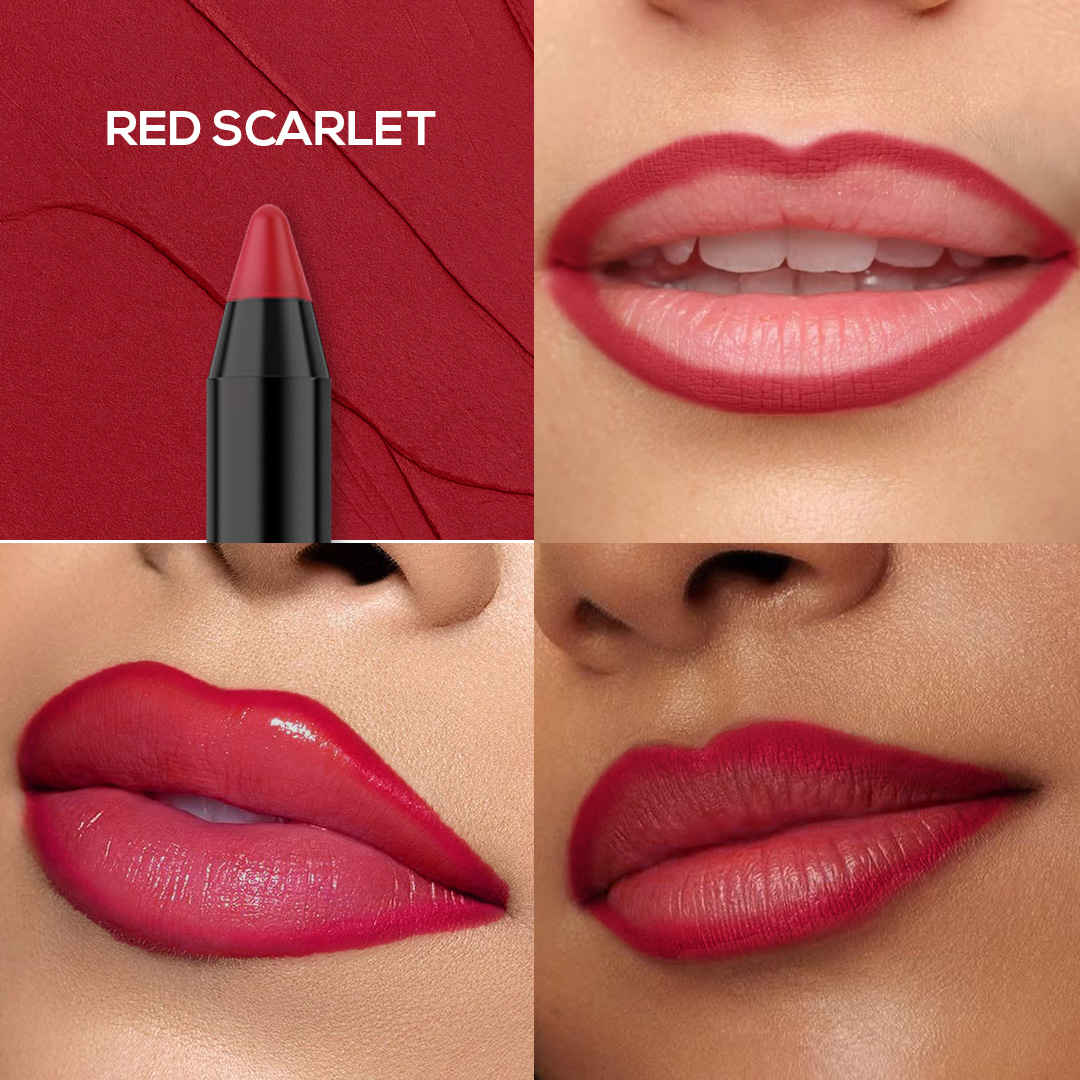 Buy Renee Stay Sharp Matte Lip Liner | Creamy, Rich Pigment, Waterproof & Smudge-Resistant- Red Scarlet (1.4 gm) - Purplle