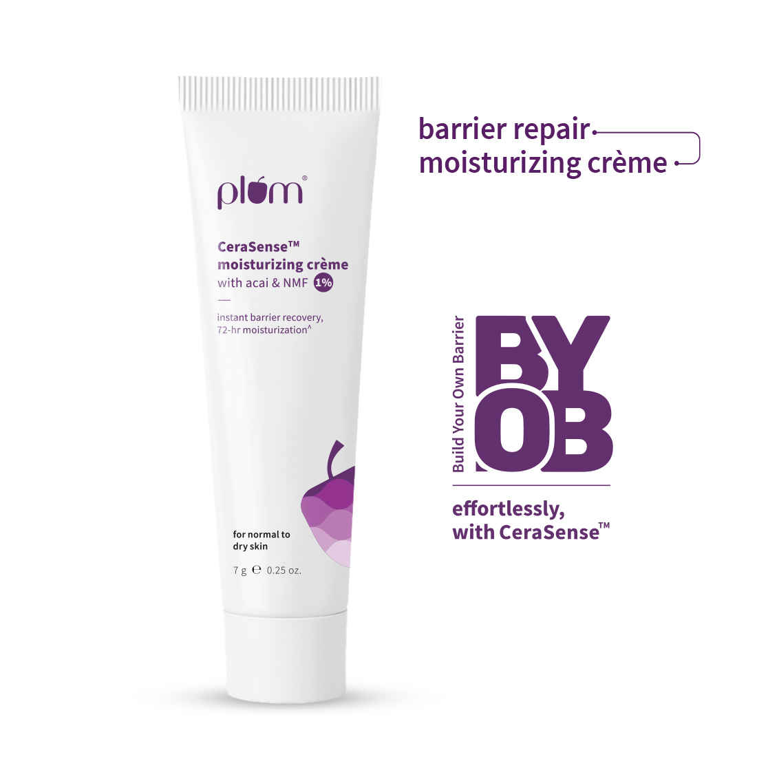 Buy Plum CeraSense barrier repair face cream with ceramides & peptides for dry, sensitive skin (7 gm) - Purplle