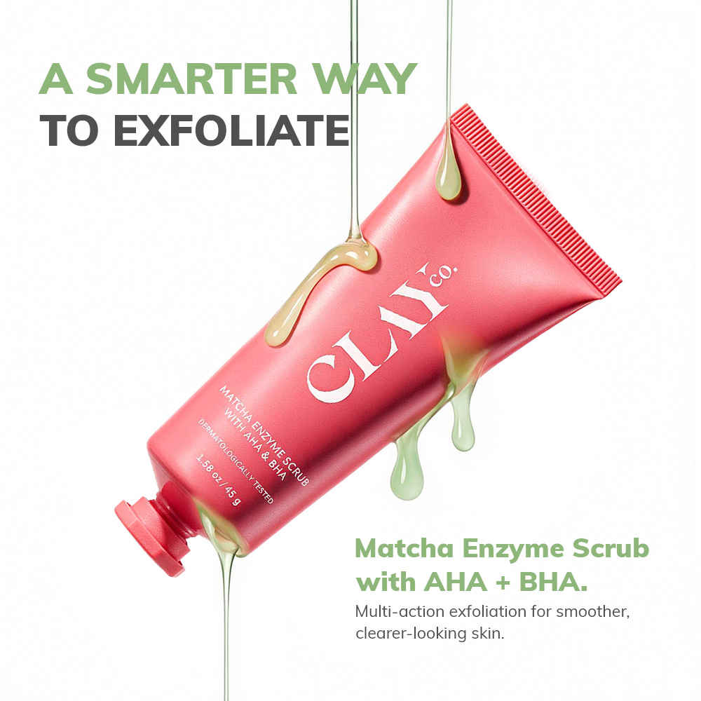 Buy ClayCo Matcha Enzyme Scrub with AHA & BHA (45 gm) - Purplle
