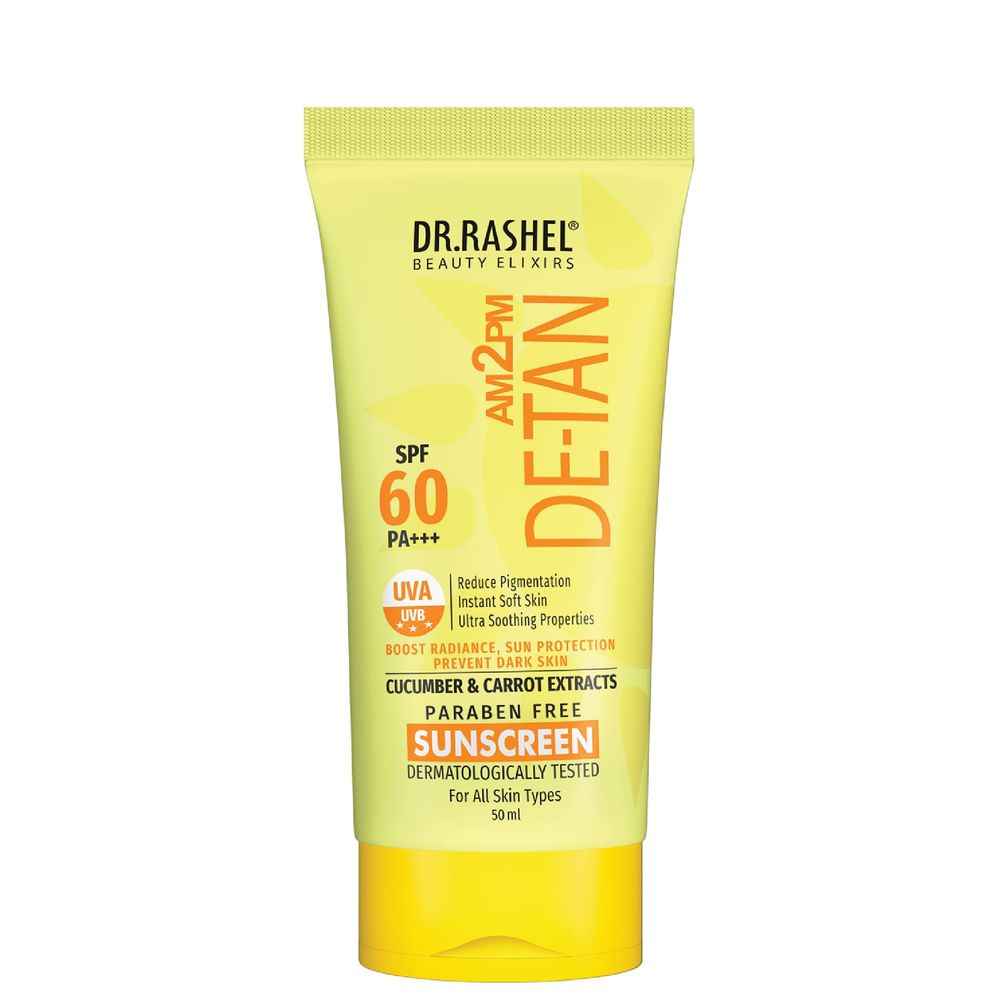 Buy DR.RASHEL Beauty Elixirs Sunscreen De-Tan Spf 60 PA+++ (50 ml) - Purplle