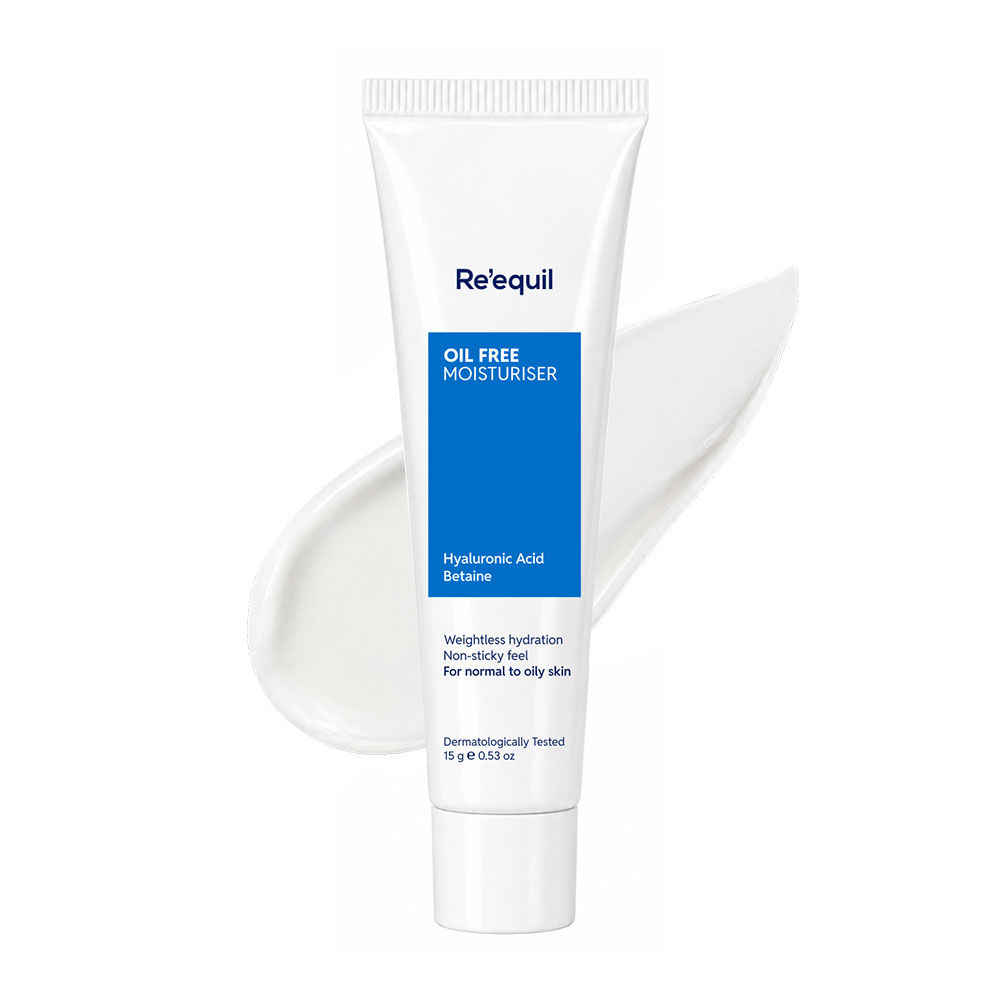 Buy Re'equil Oil Free Moisturiser for Normal, Oily & Combination Skin | Lightweight, non sticky, weightless hydration, regulates T-zone shine | Perfect for daily hydration | (15 gm) - Purplle