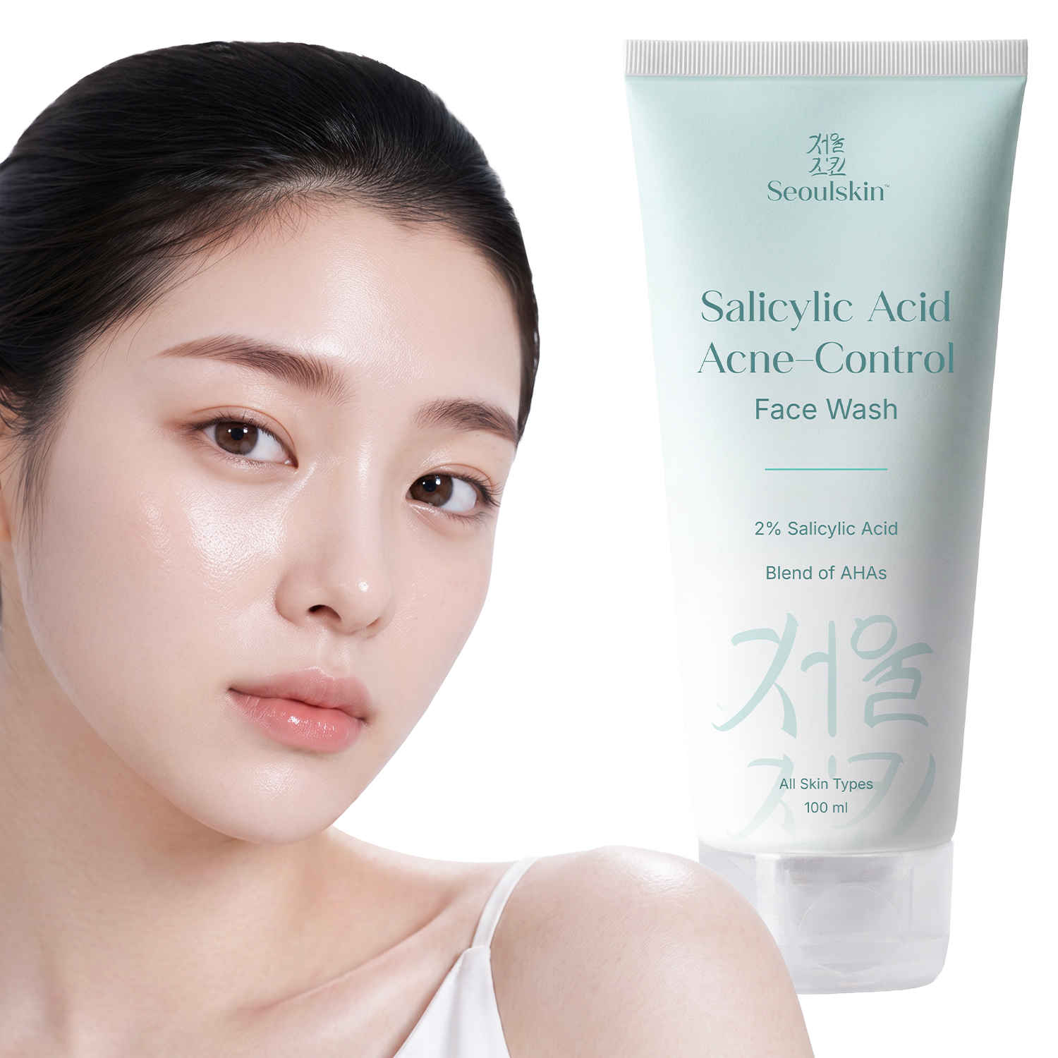 Buy Seoulskin 2% Salicylic Acid Acne Control Face Wash for Oily & Acne Prone Skin | With AHAs for Pore Cleansing, Oil Control & Sebum Regulation | Treats Active Acne | For Women & Men | (100 ml) - Purplle