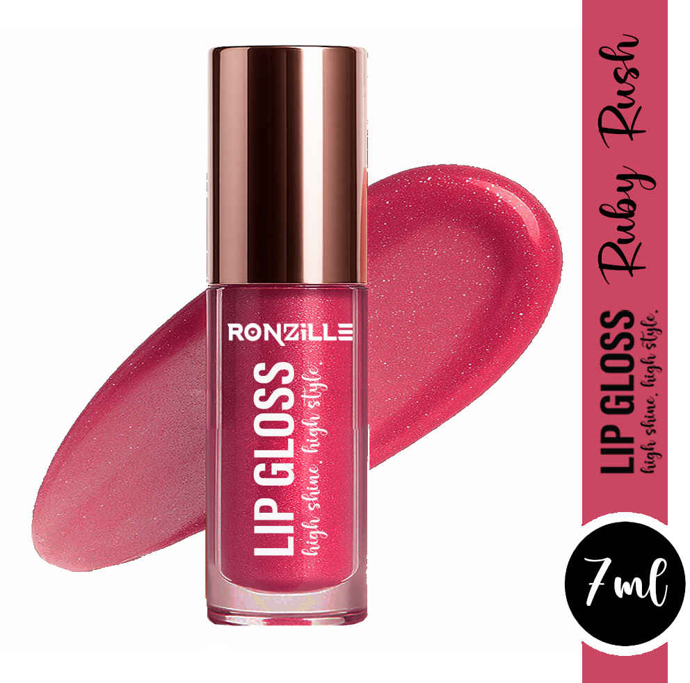 Buy Ronzille Lip Gloss – Ruby Rush | Hydrating Shimmer Lip Gloss for Glossy, Soft & Plump-Looking Lips | Lightweight Non-Sticky Formula | Long-Lasting Shine | 7ml - Purplle