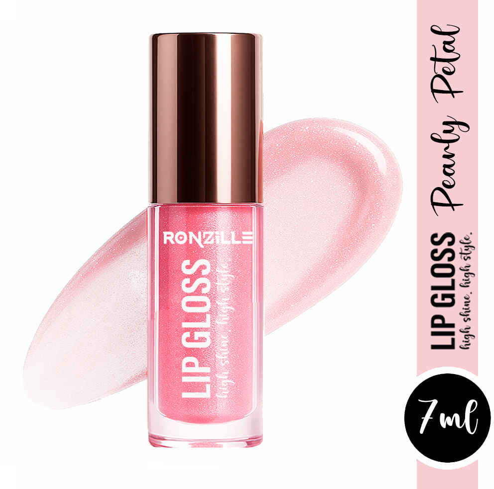 Buy Ronzille Lip Gloss – Pearly Petal | Hydrating Shimmer Lip Gloss for Glossy, Soft & Plump-Looking Lips | Lightweight Non-Sticky Formula | Long-Lasting Shine | 7ml - Purplle