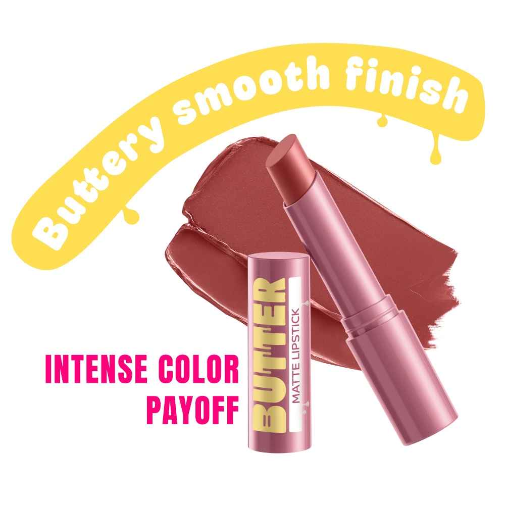 Buy Elle18 Butter Matte Creamy Hydrating Lipstick with Peptides, Nude Flex (4 gm) - Purplle