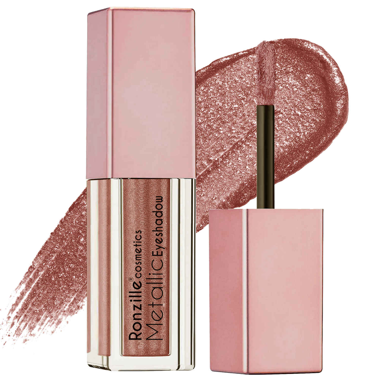 Buy Ronzille Metallic Liquid Glitter Eyeshadow- Rose Gold (2.5 ml) - Purplle