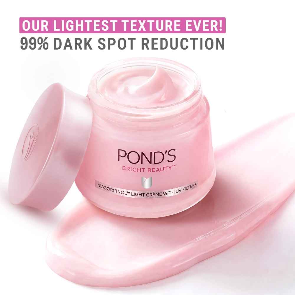 Buy Pond's Bright Beauty Light Cream with UV Filter, Niasorcinol, Fades Dark Spots, Brightens Skin, 35 gm - Purplle