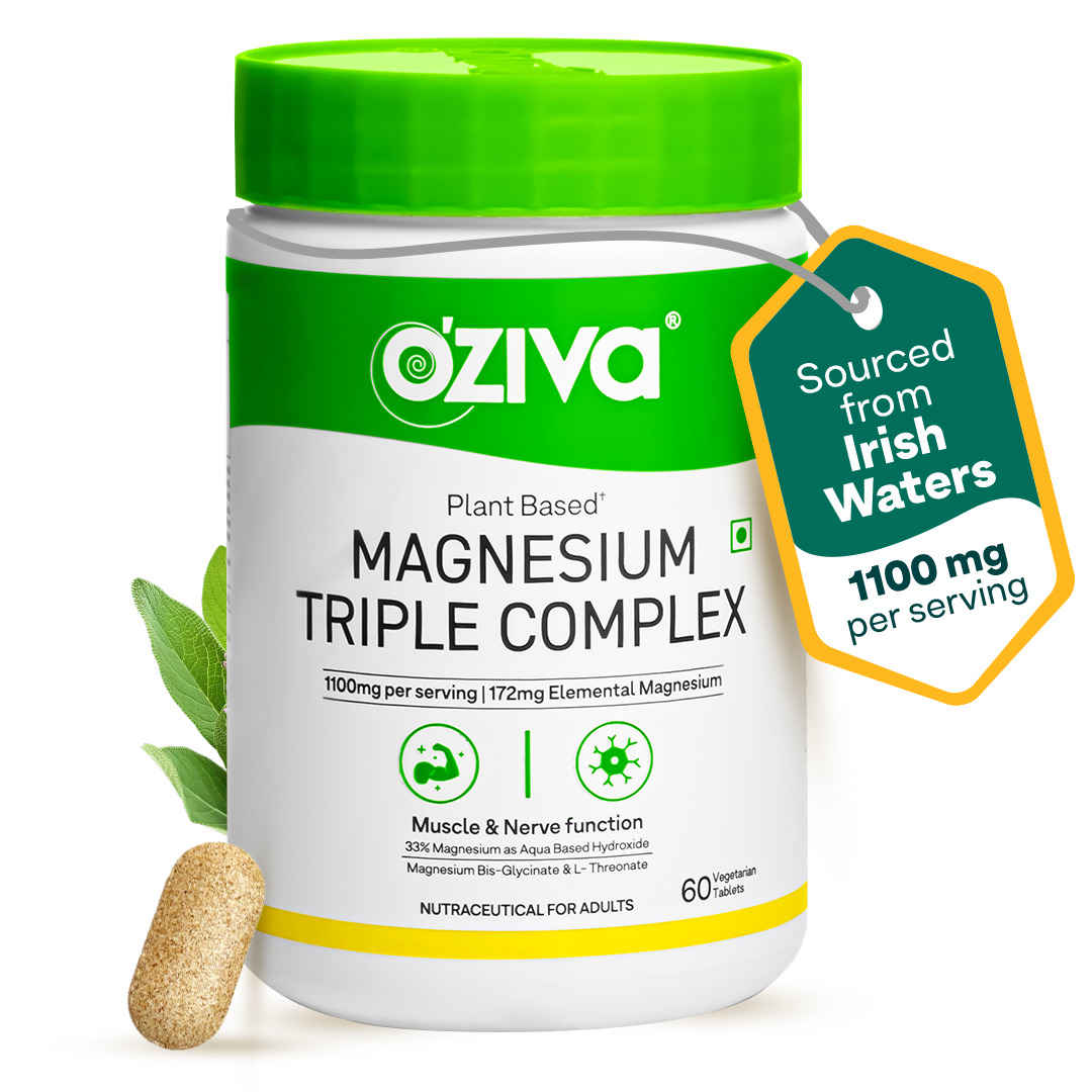 Buy OZiva Plant Based Magnesium Triple Complex (60 pc) - Purplle