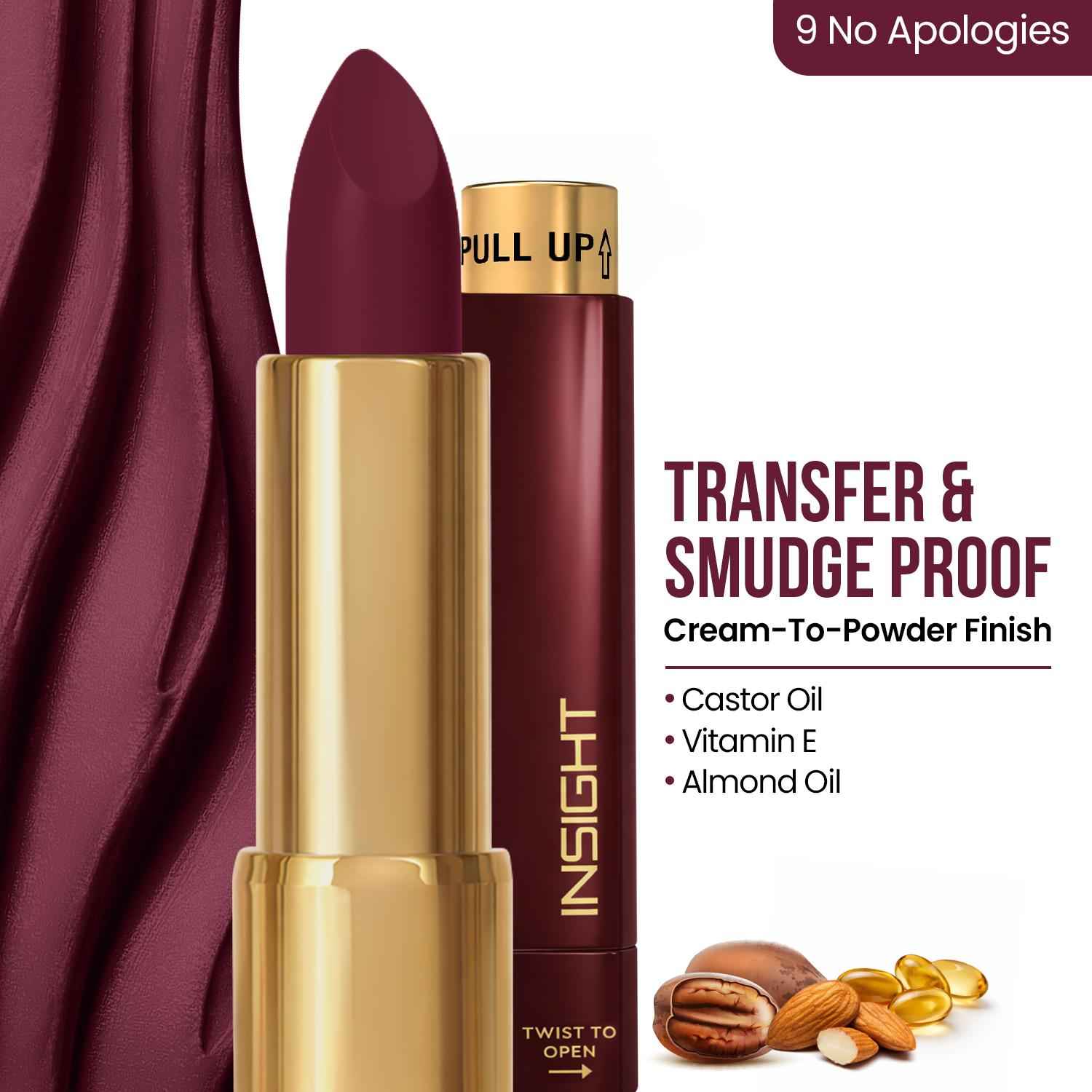 Buy Insight Cosmetics Blur Rouge Lipstick No Apologies (4.2 gm) - Purplle