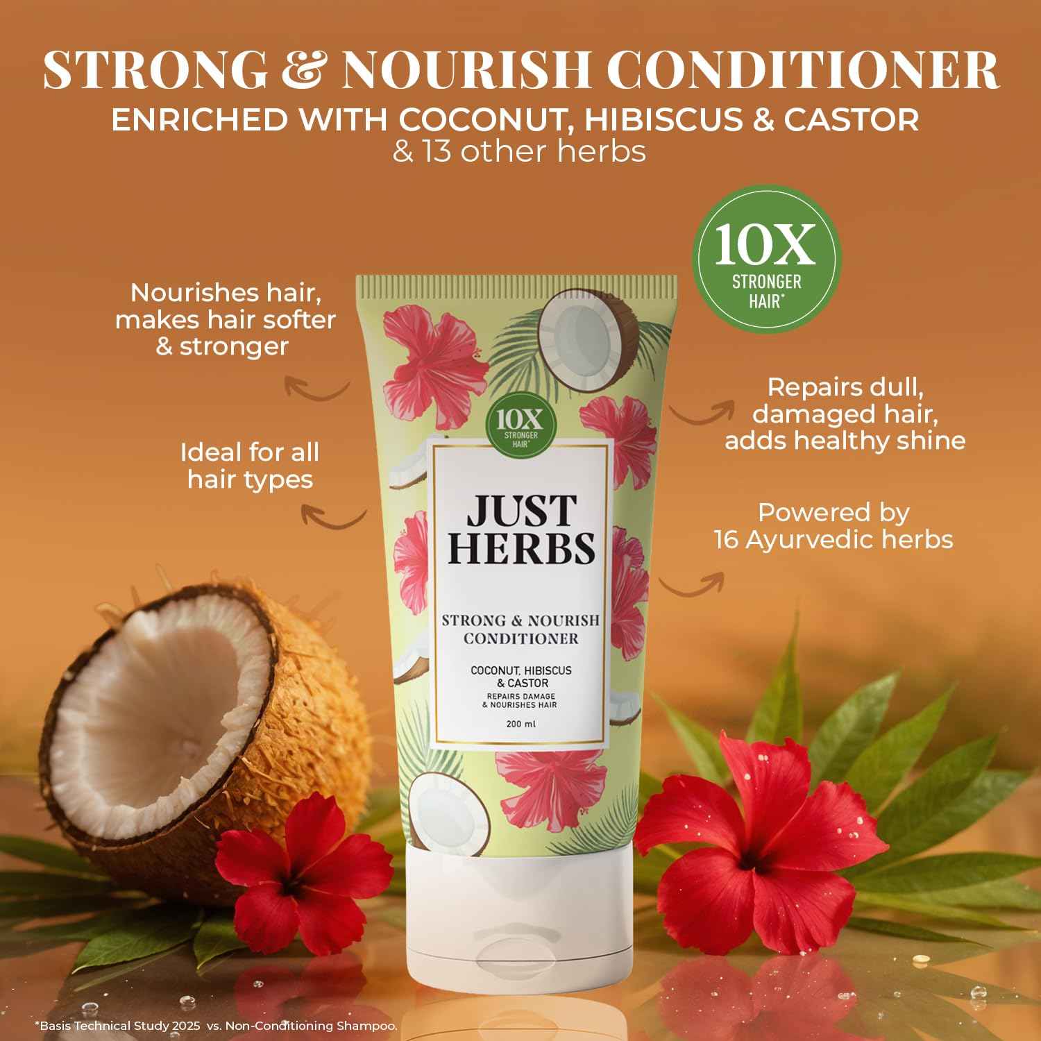 Buy Just Herbs Strong & Nourish Conditioner (200 ml) - Purplle