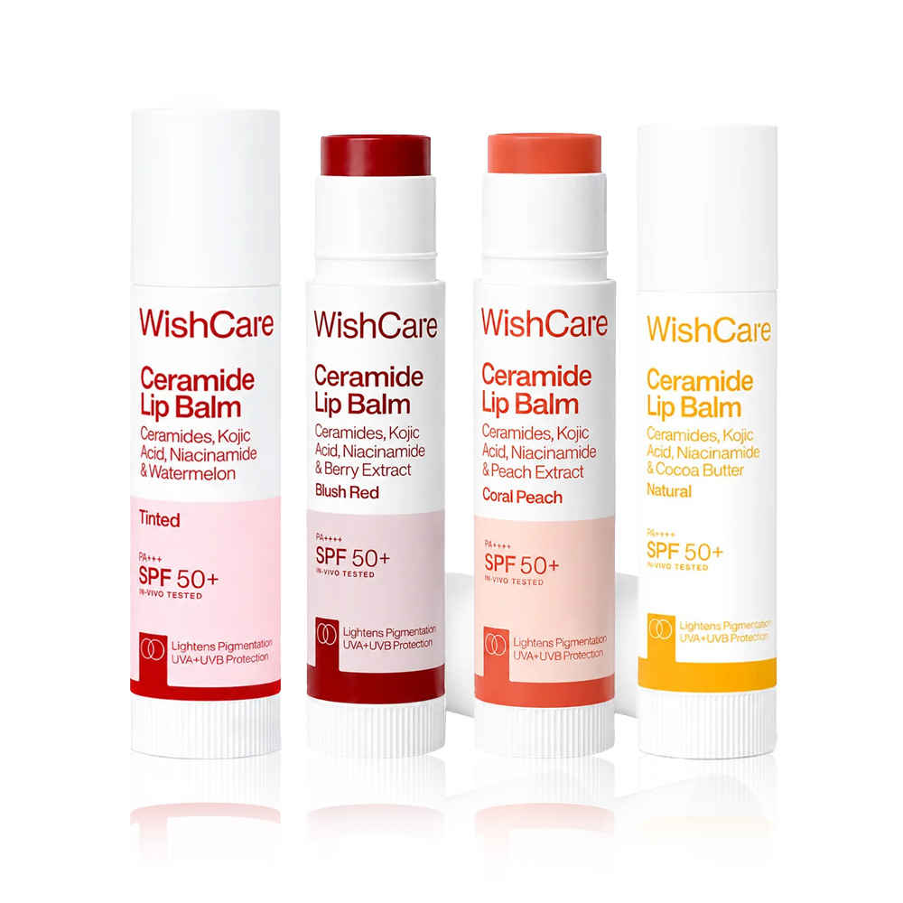Buy WishCare Lip Balm Power Pack – Brighten & Tint Pack of 4 (5 gm each) - Purplle