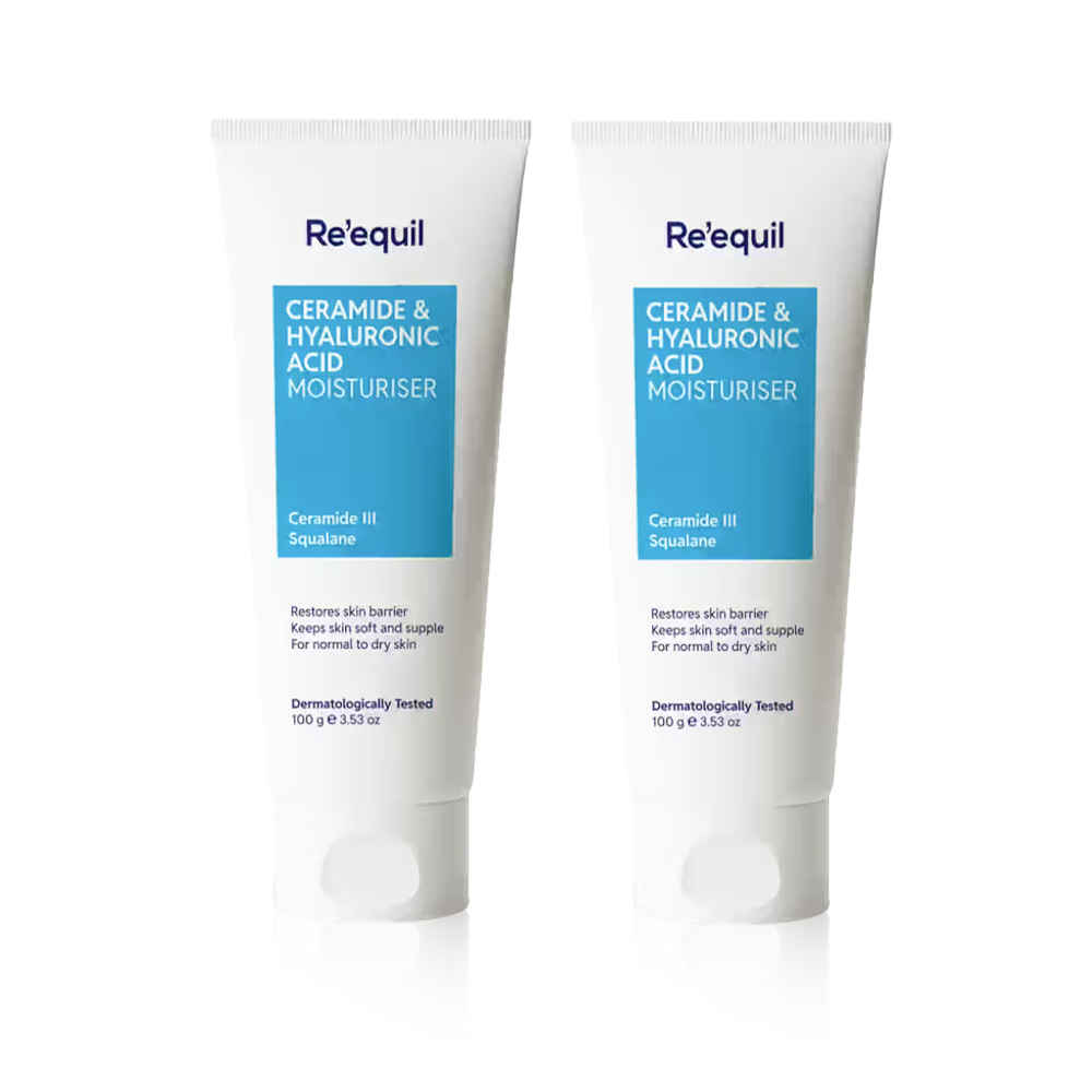 Buy Re'equil Ceramide & Hyaluronic Acid Face Moisturizer For Normal To Dry Skin 100 gm (Pack of 2) - Purplle