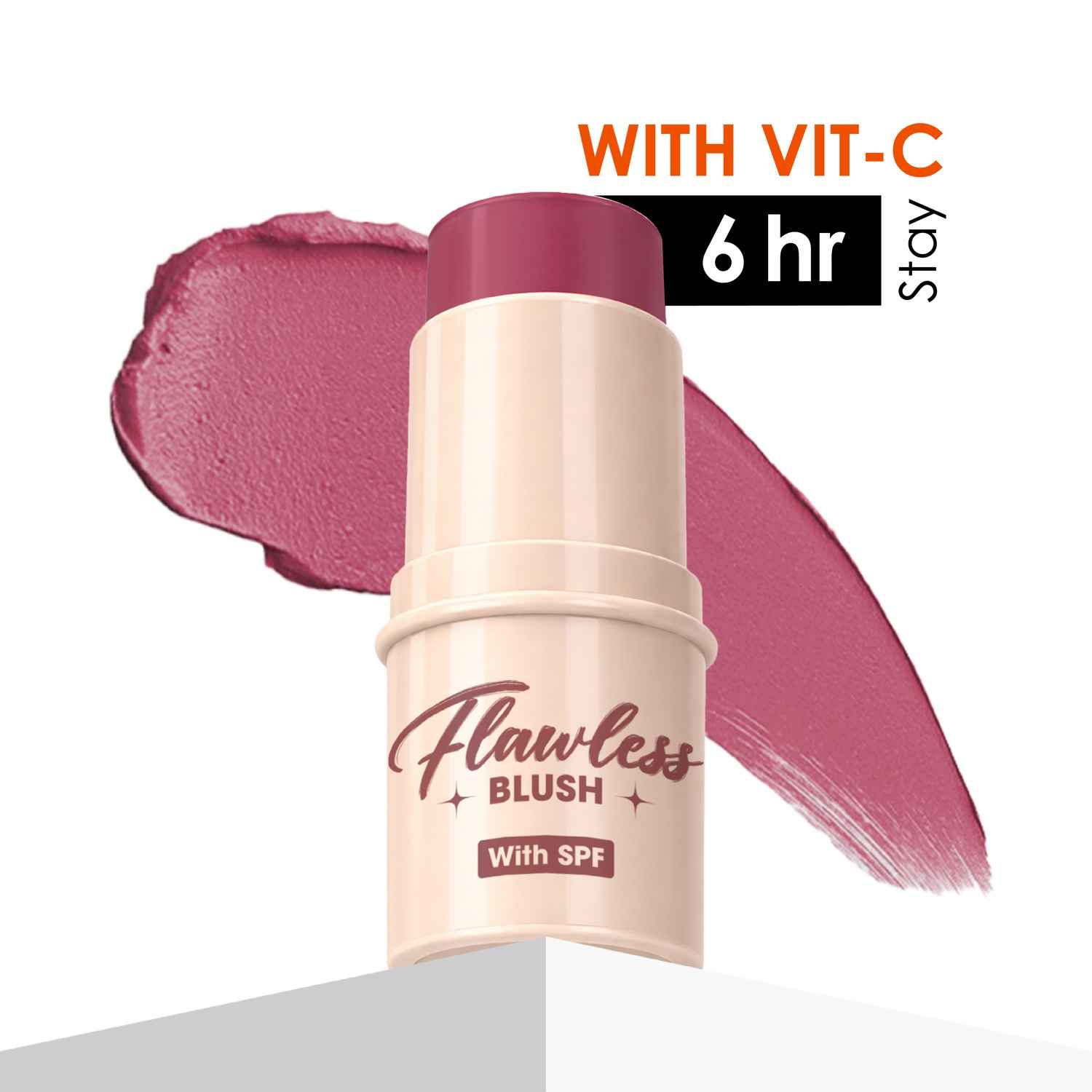 Buy Blue Heaven Flawless Blush Stick with SPF | Infused with Vit C & Hyaluronic Acid | Creamy Blush Stick for Cheeks, 6 Hr Long Lasting Tint Blush for Face Makeup, High Pigment Blusher | Soft Plum | (7.3 gm) - Purplle
