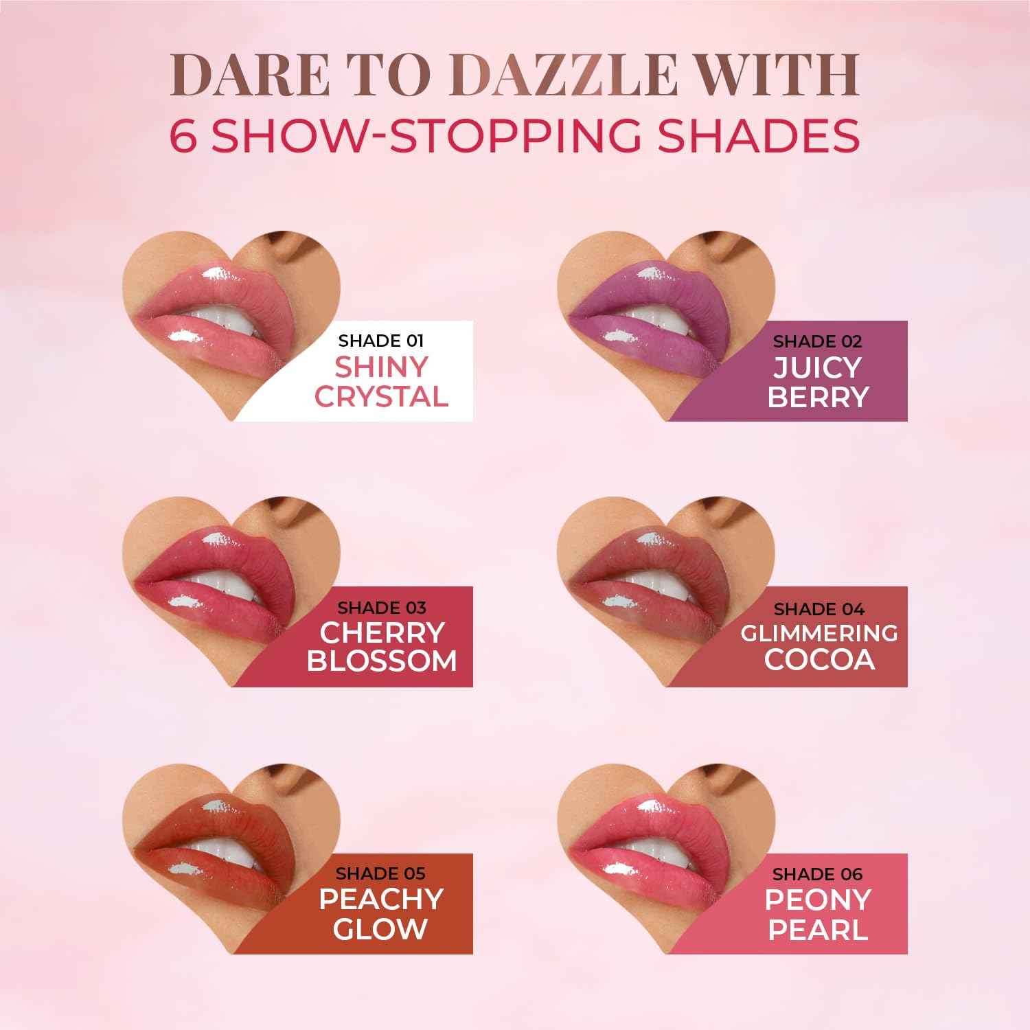 Buy Just Herbs Serum Infused Lip Gloss for Women, Lighweight Non-Sticky High Glossy Moisturizing and Hydrating Lip Gloss (Peachy Glow) (3 ml) - Purplle
