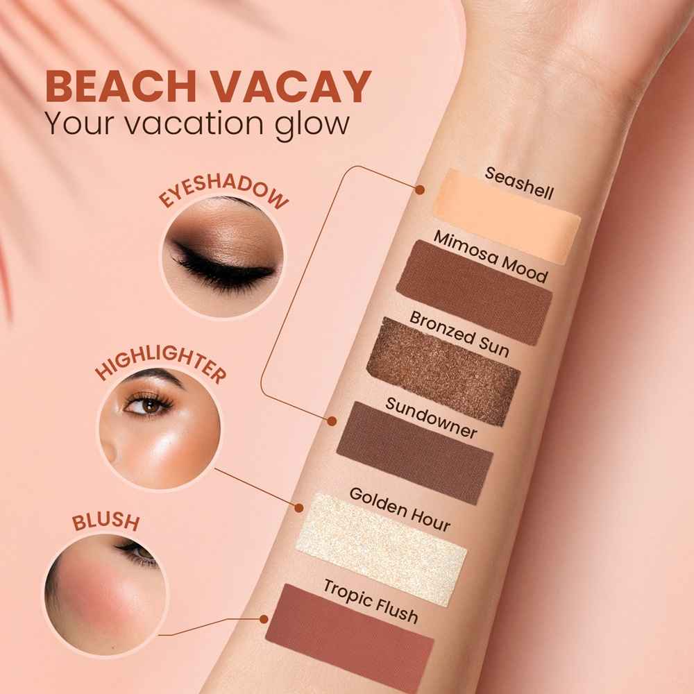 Buy Swiss Beauty Take Me Anywhere Makeup Kit | Compact & Travel-Friendly - Beach Vacay (11 gm) - Purplle