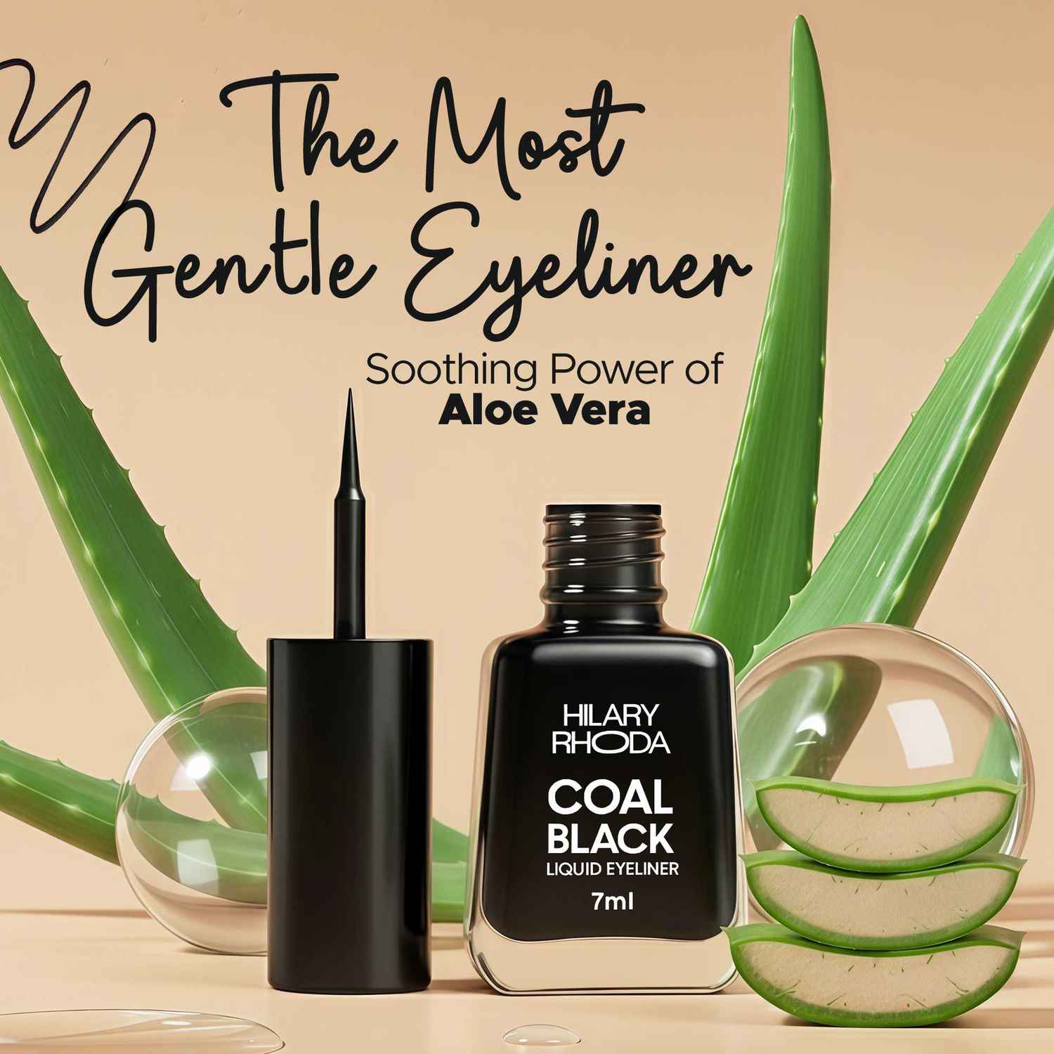 Buy Hilary Rhoda Coal Black Liquid Eyeliner | Smudge-Proof & Waterproof Eyeliner for Women | Glossy Finish & Long Lasting | Highly Pigmented - (7 ml) - Purplle