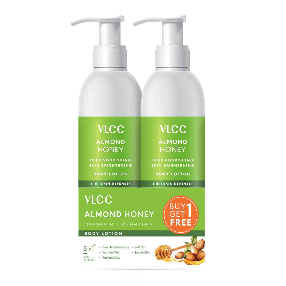 Buy VLCC Almond Honey Deep Nourishing & Skin Brightening Body Lotion (350 ml) (Buy 1 Get 1 Free) - Purplle