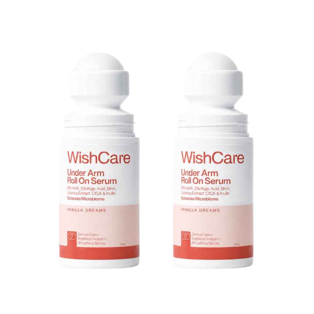 Buy WishCare Underarm Roll On Serum - For Lightening, Pigmentation & Odor Control - Vanilla - Pack of 2 - Purplle
