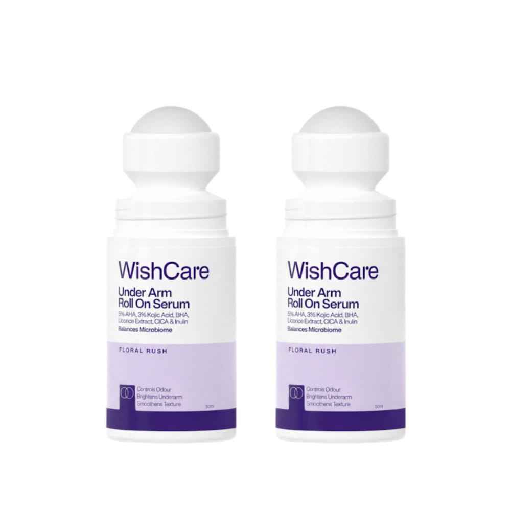 Buy WishCare Under Arm Roll On Serum For Lightening, Pigmentation & Odor Control -Floral Rush - Pack of 2 - Purplle