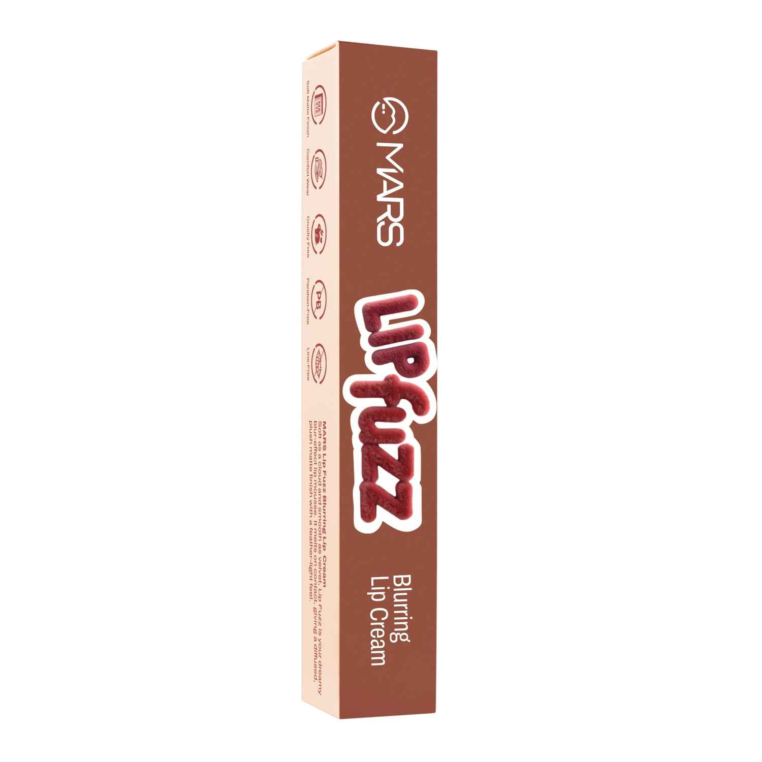 Buy MARS Lip Fuzz Blurring Mousse Cream with Cushion Tip Applicator | Paraben-Free | Air-Soft Matte Lipstick | Blurred Finish | One Swipe High Color Payoff | (08-TEDDY TOUCH) (3 ml) - Purplle